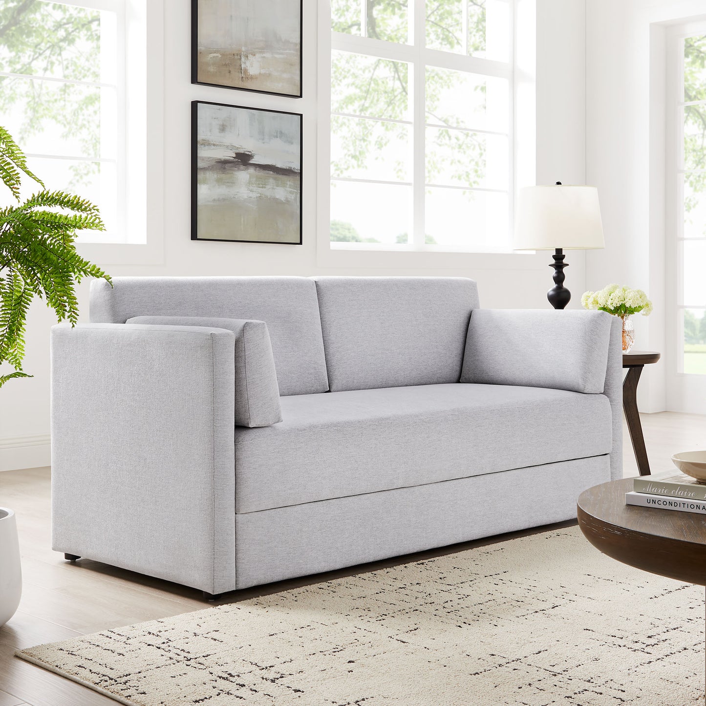 Linden Upholstered Heathered Chenille Sofa by Modway