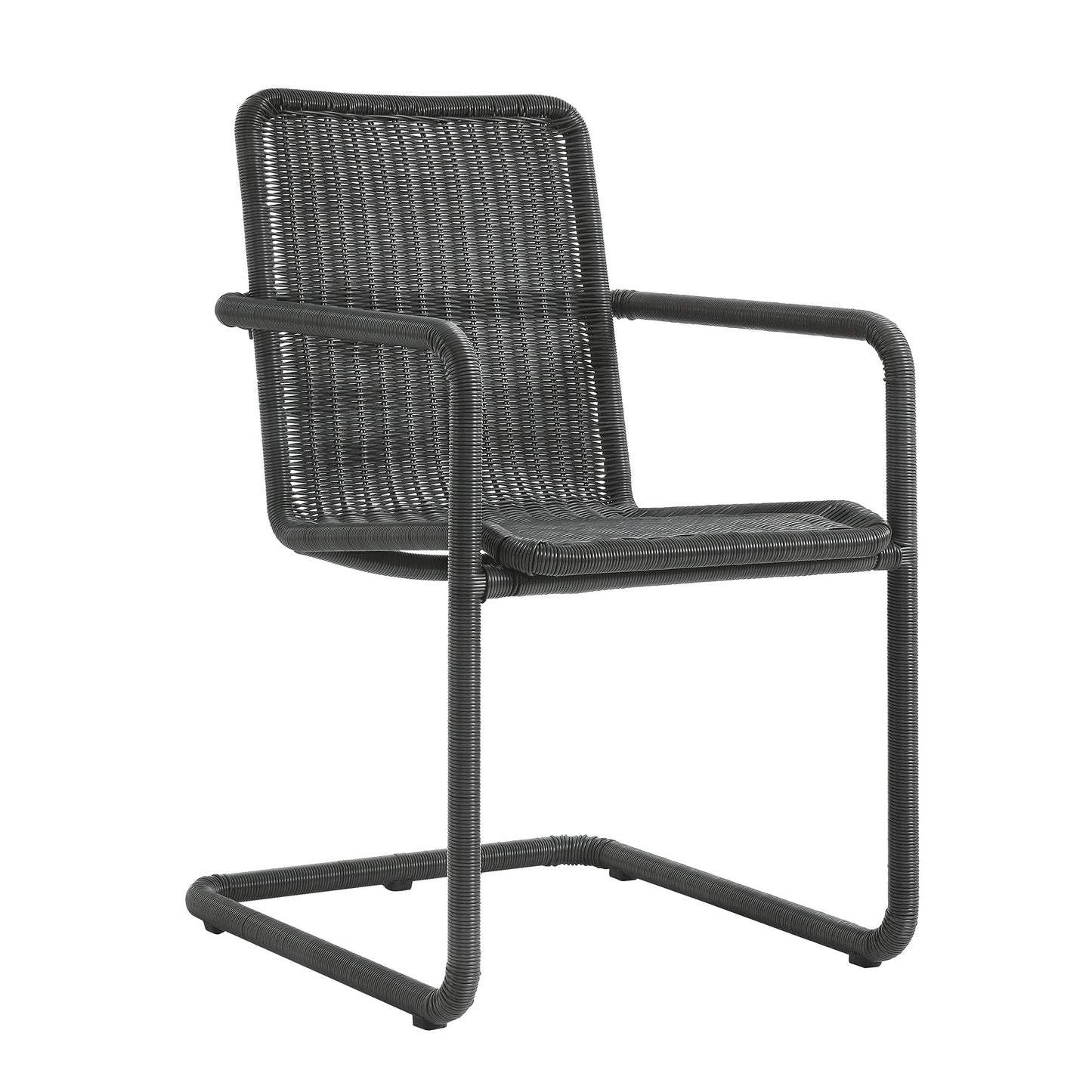 Abacus Outdoor Patio Wicker Dining Chairs Set of 2 by Modway