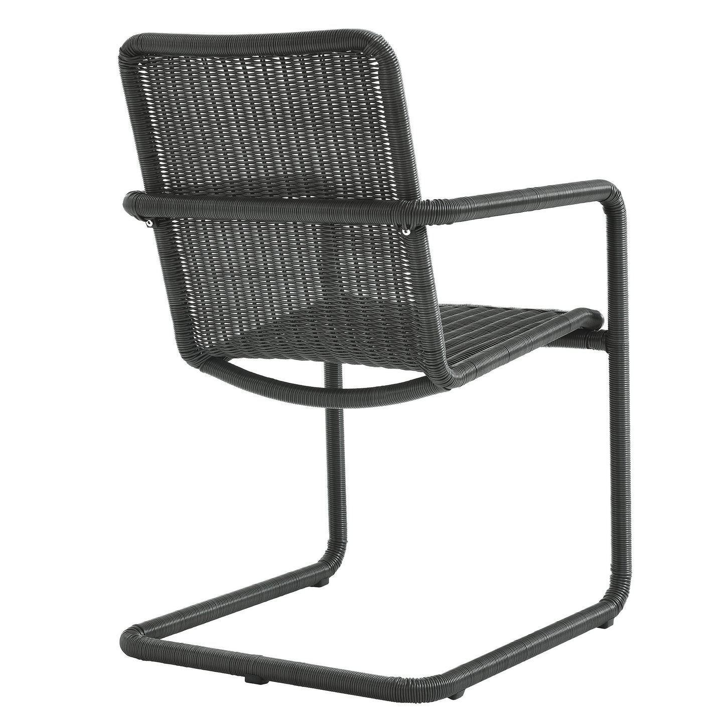 Abacus and Parkland 7-Piece Rectangular Outdoor Patio Dining Table Set with Rattan Armchairs by Modway