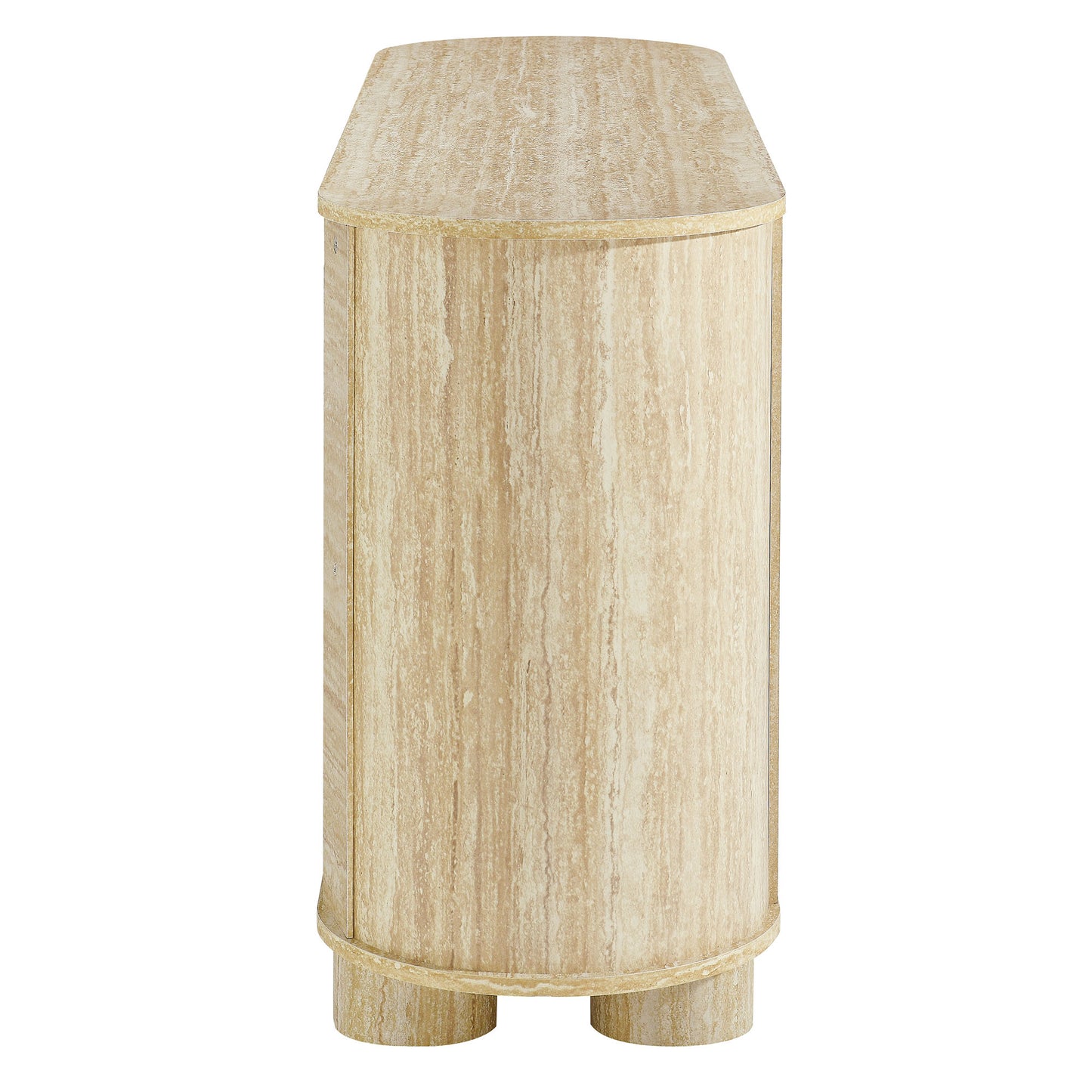 Overture 63” Oval Faux Travertine Sideboard by Modway EEI-7015-TRA