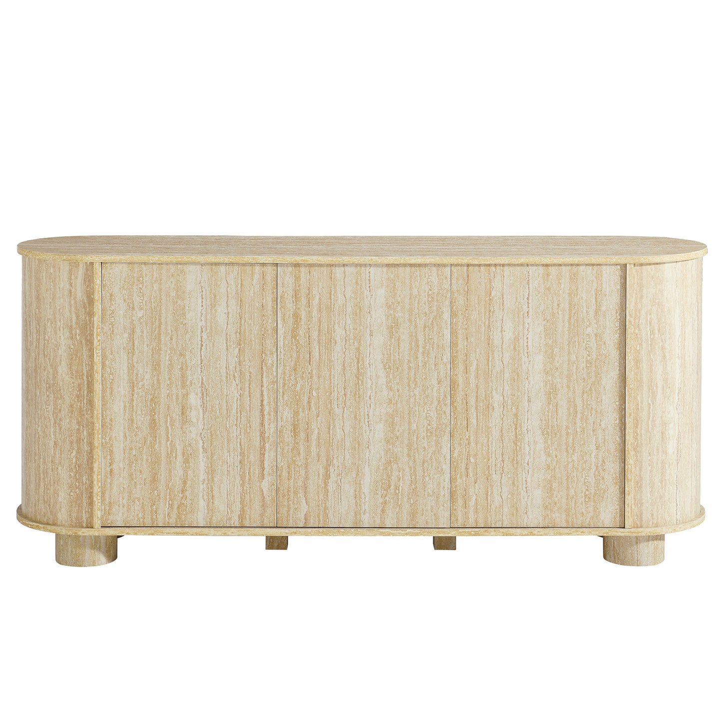 Overture 63” Oval Faux Travertine Sideboard by Modway EEI-7015-TRA