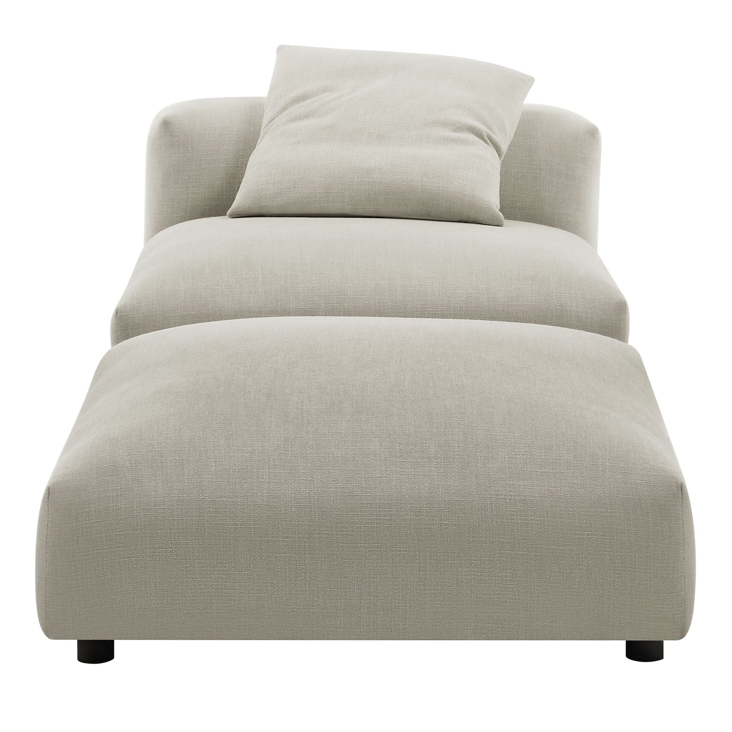 Solace Modular Upholstered Armless Chair and Ottoman Set by Modway