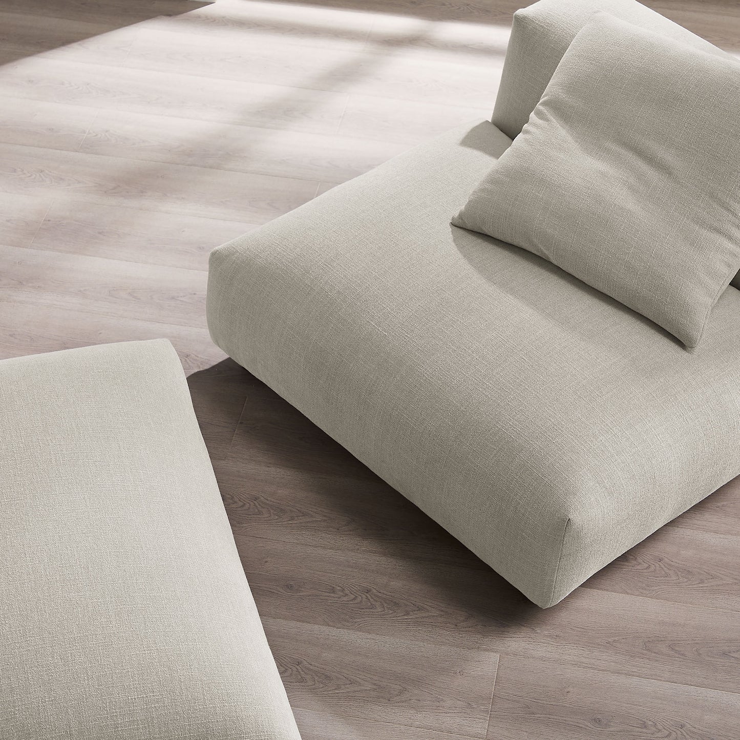 Solace Modular Upholstered Armless Chair and Ottoman Set by Modway