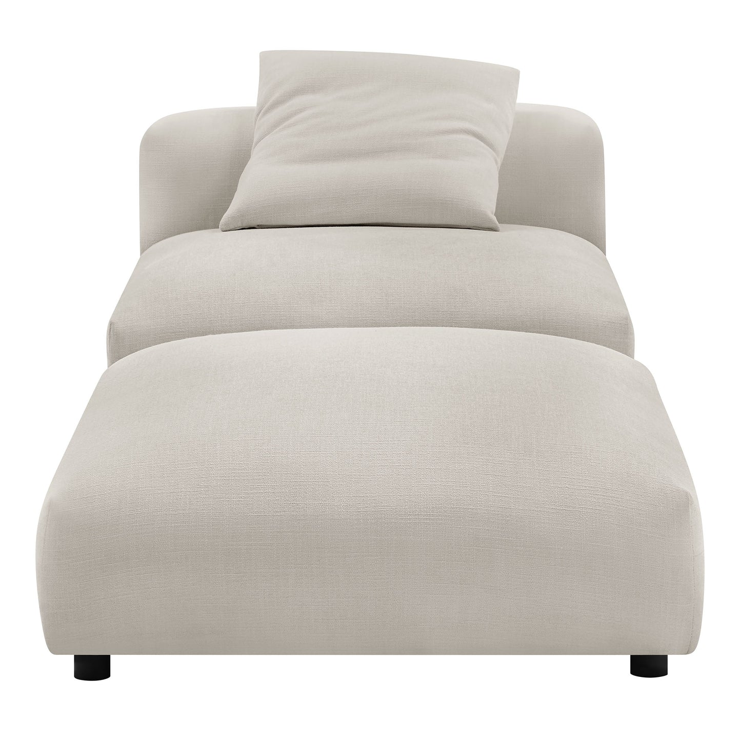 Solace Modular Upholstered Armless Chair and Ottoman Set by Modway