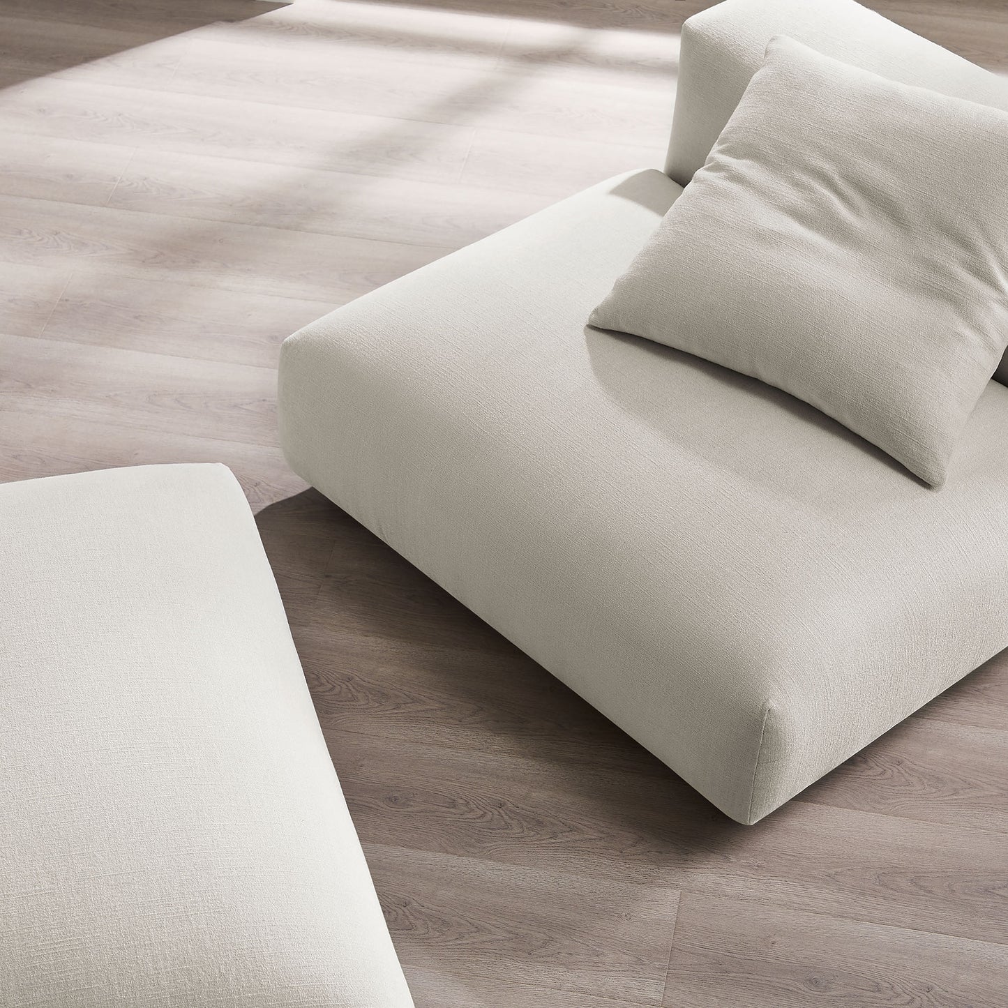 Solace Modular Upholstered Armless Chair and Ottoman Set by Modway