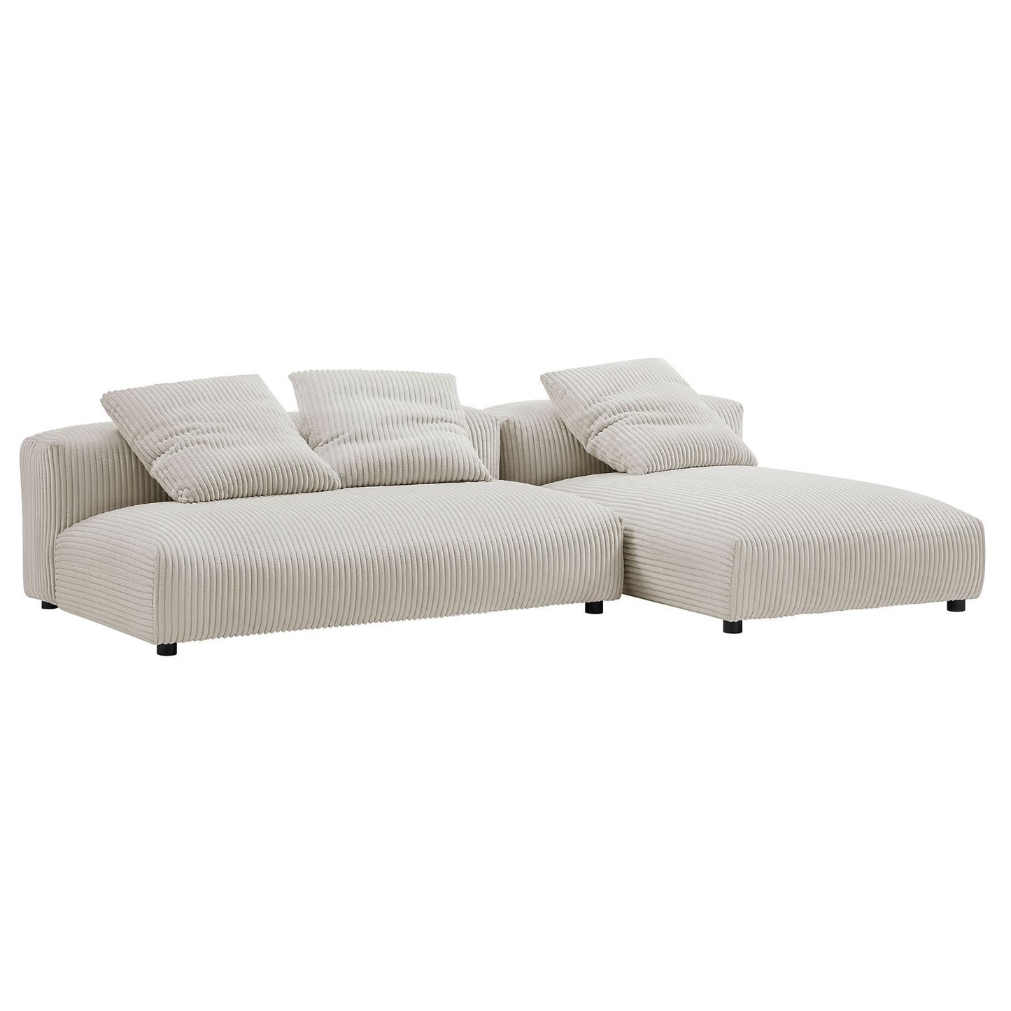 Solace 2-Piece Modular Upholstered Sectional Sofa With Chaise by Modway