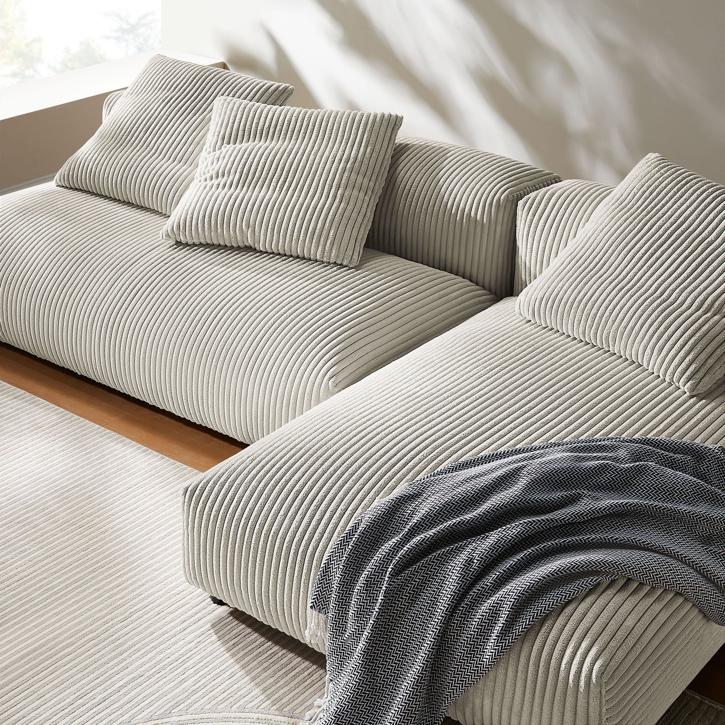 Solace 2-Piece Modular Upholstered Sectional Sofa With Chaise by Modway