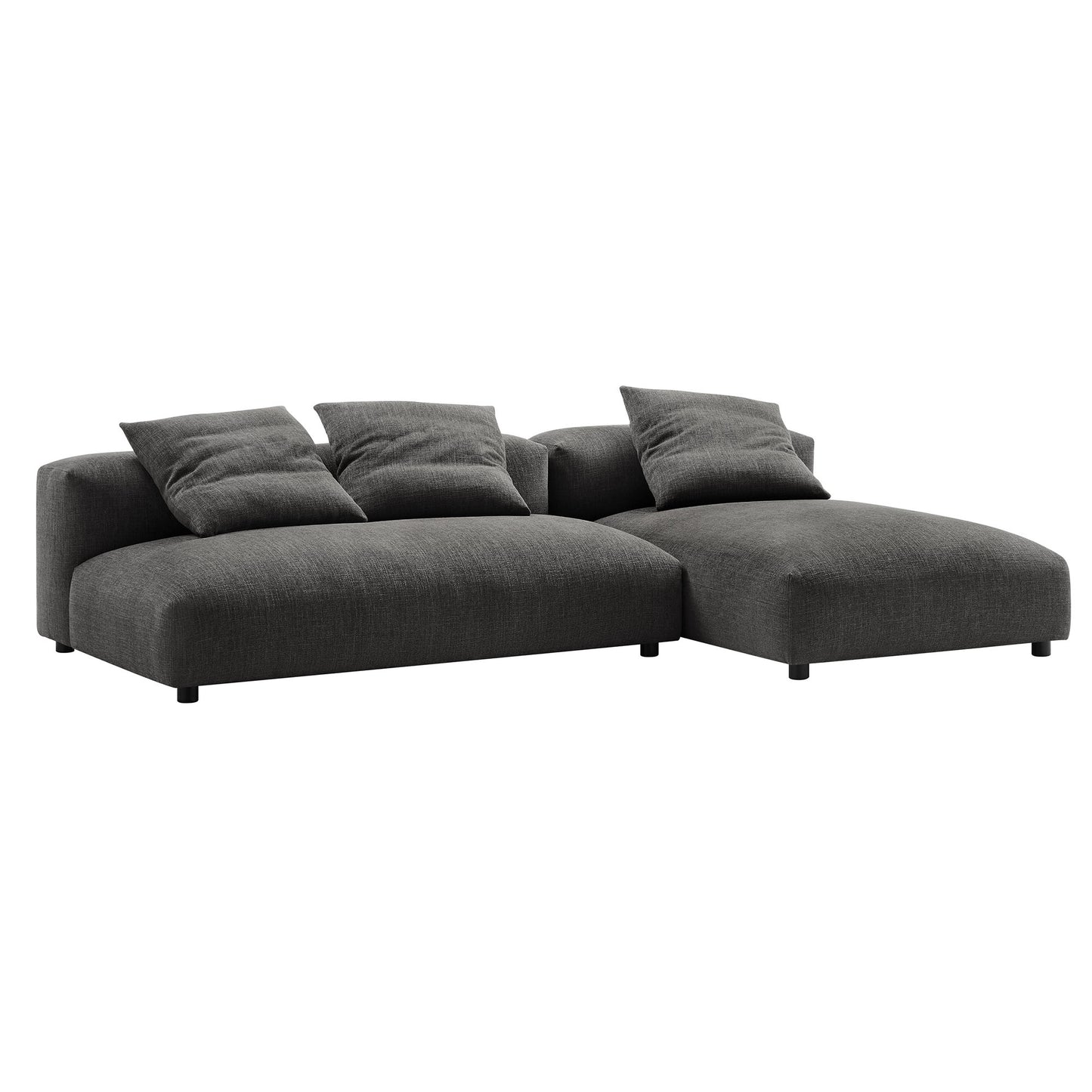 Solace 2-Piece Modular Upholstered Sectional Sofa With Chaise by Modway