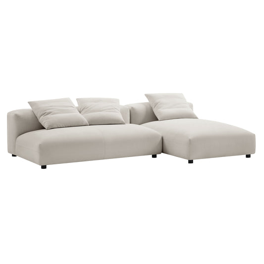 Solace 2-Piece Modular Upholstered Sectional Sofa With Chaise by Modway