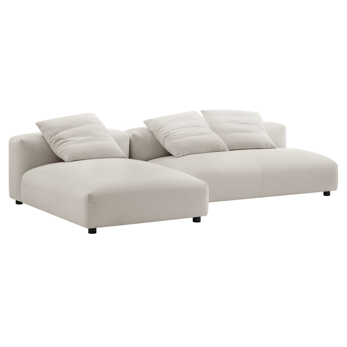 Solace 2-Piece Modular Upholstered Sectional Sofa With Chaise by Modway
