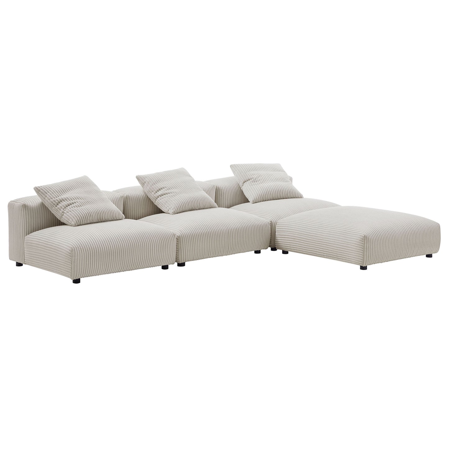 Solace 4-Piece Modular Upholstered Sectional Sofa