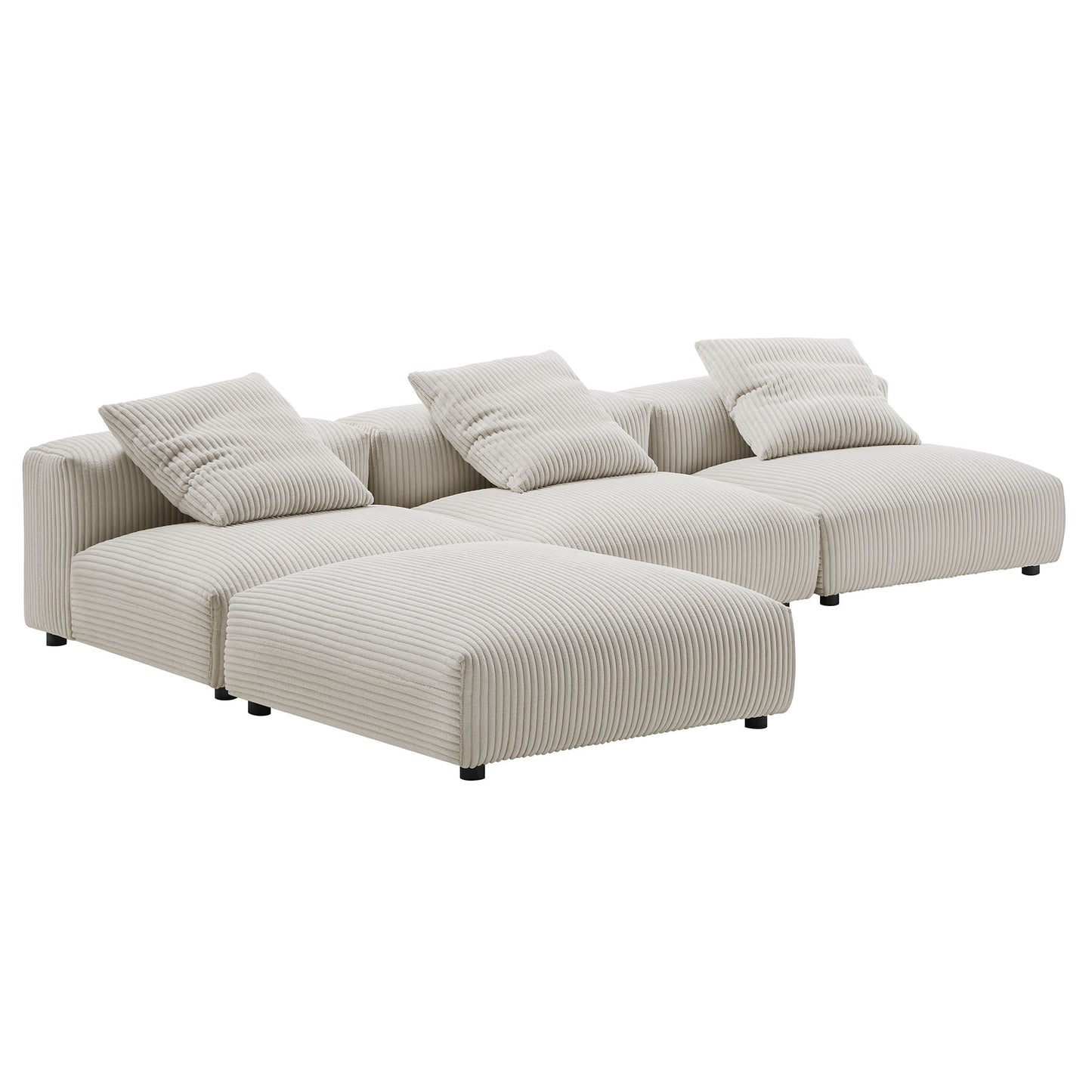 Solace 4-Piece Modular Upholstered Sectional Sofa