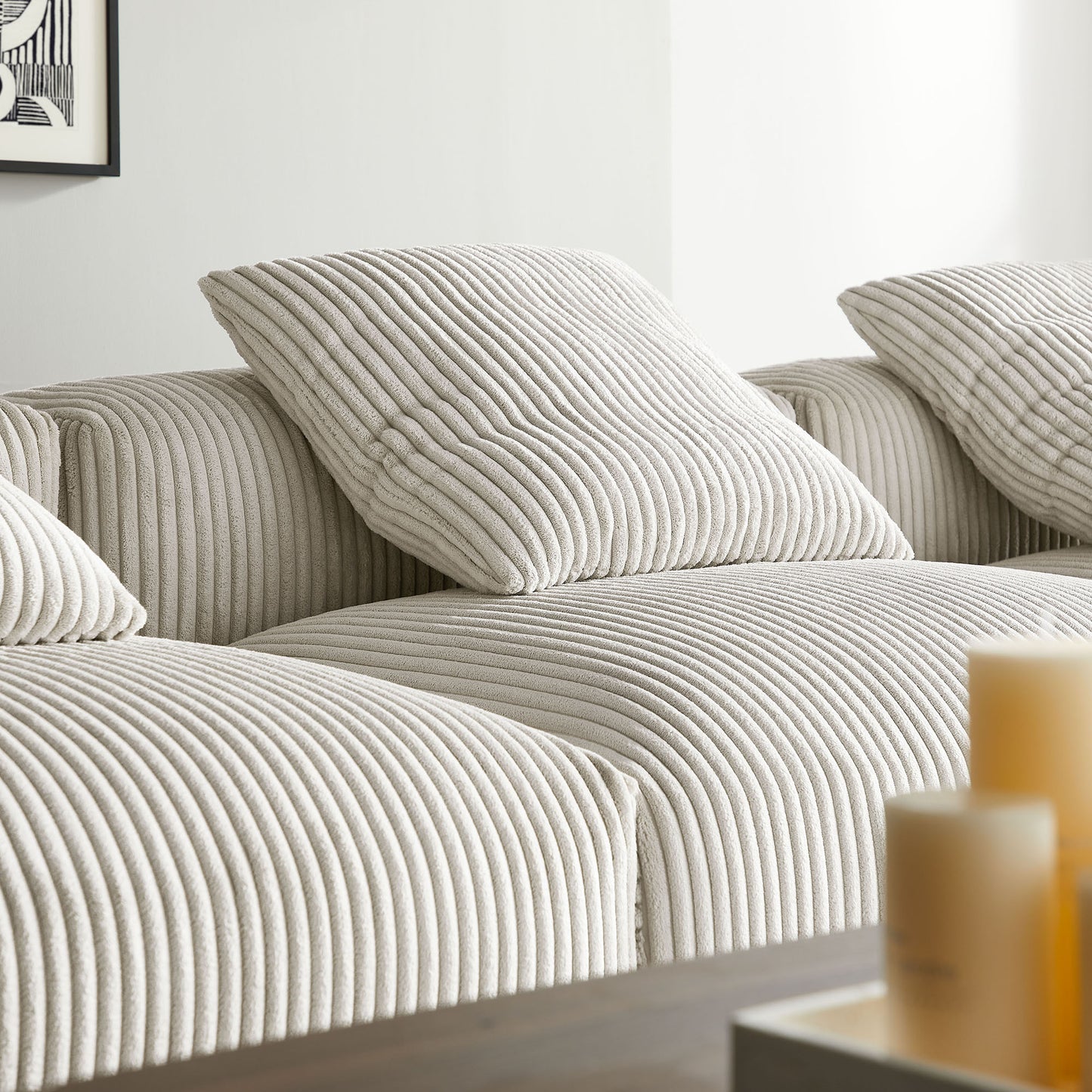Solace 4-Piece Modular Upholstered Sectional Sofa