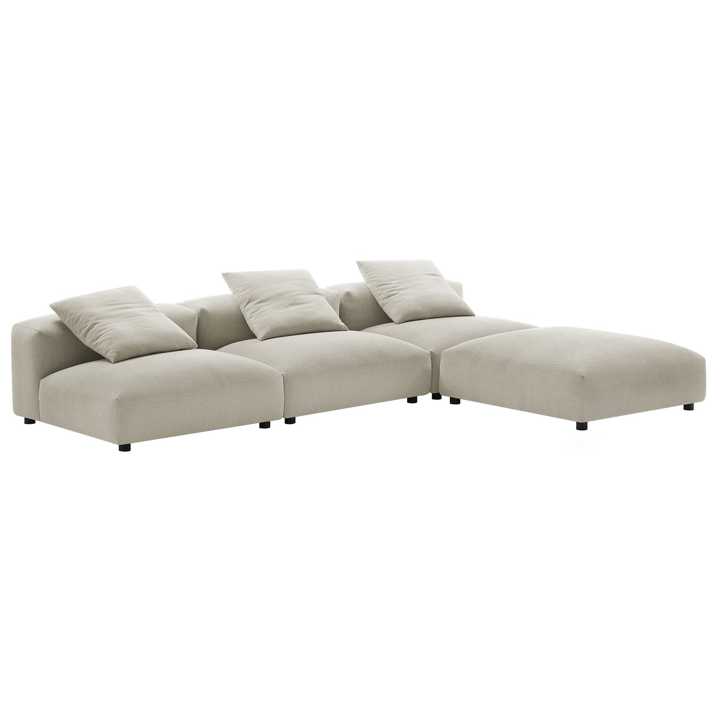 Solace 4-Piece Modular Upholstered Sectional Sofa