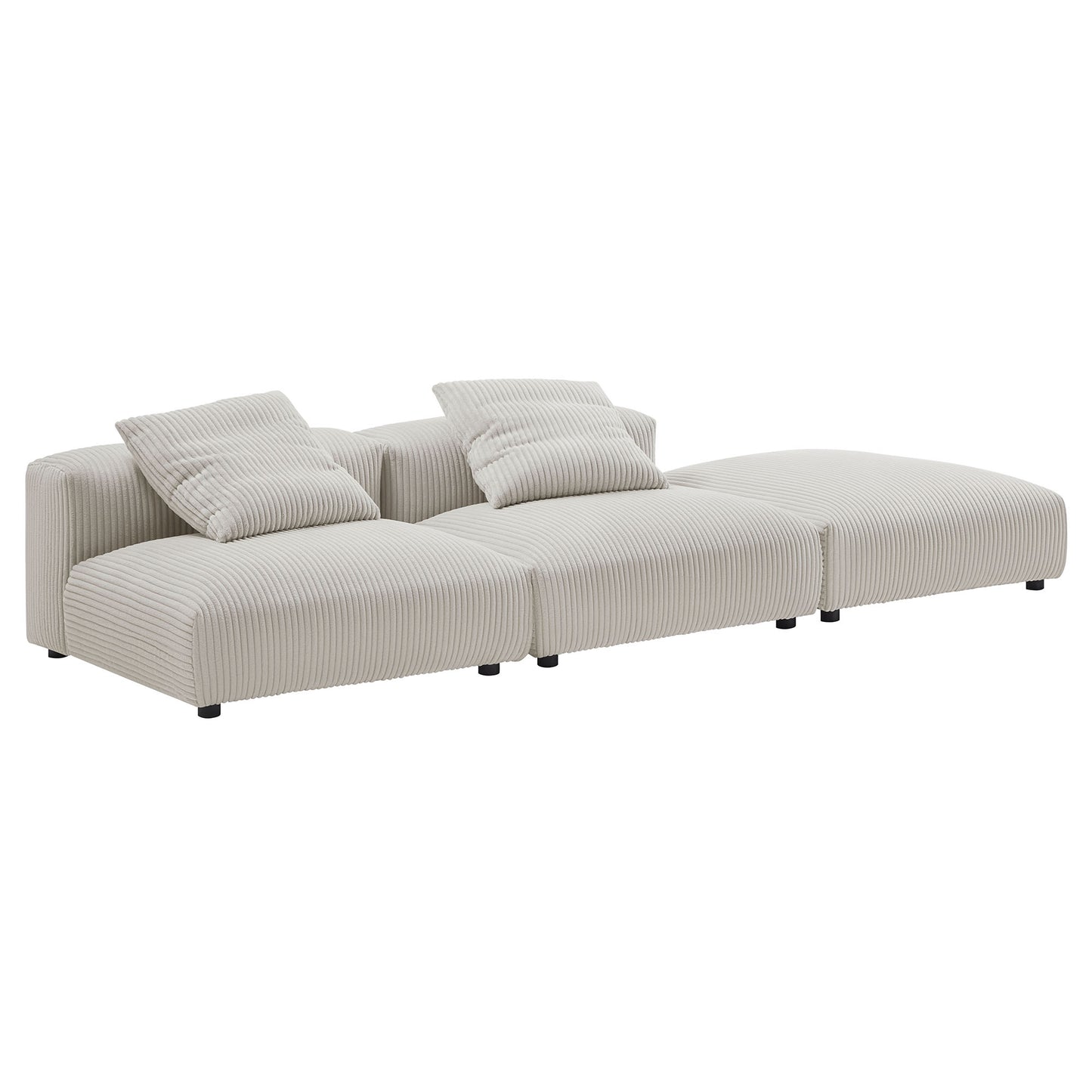 Solace 3-Piece Modular Upholstered Sectional Sofa