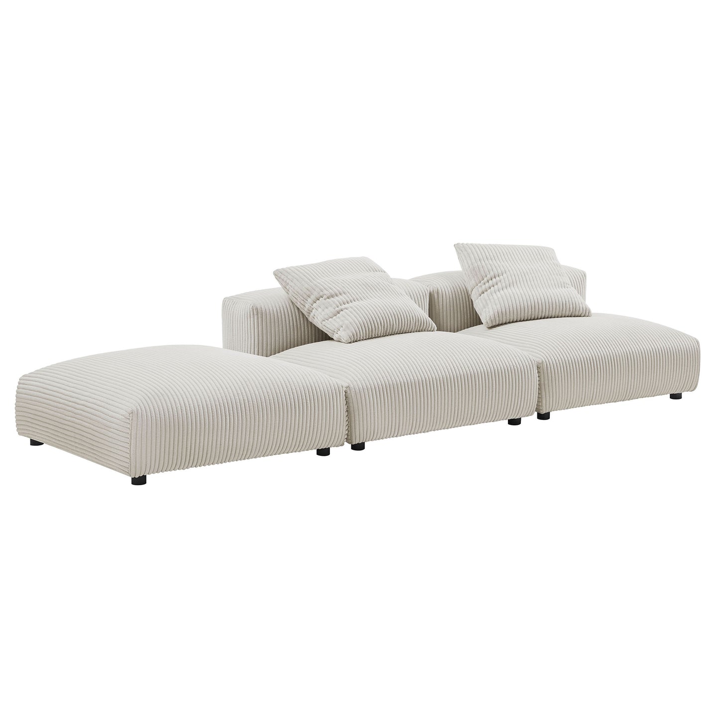 Solace 3-Piece Modular Upholstered Sectional Sofa