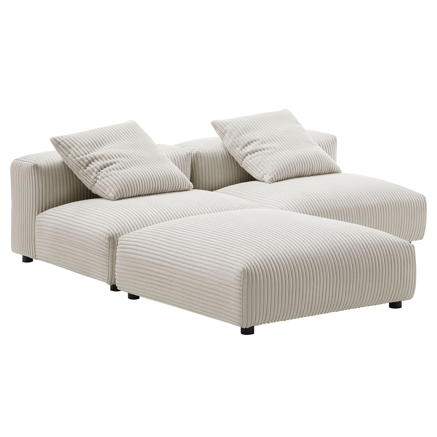 Solace 3-Piece Modular Upholstered Sectional Sofa