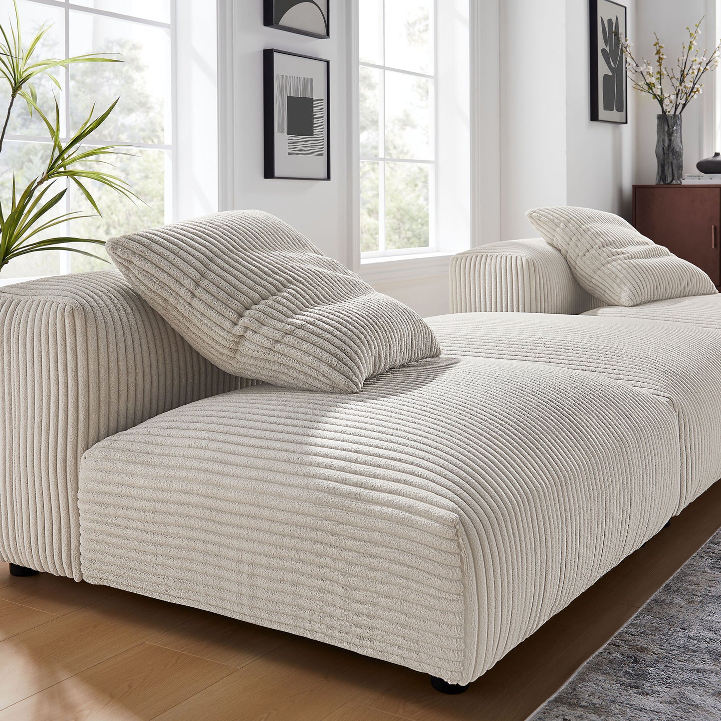 Solace 3-Piece Modular Upholstered Sectional Sofa