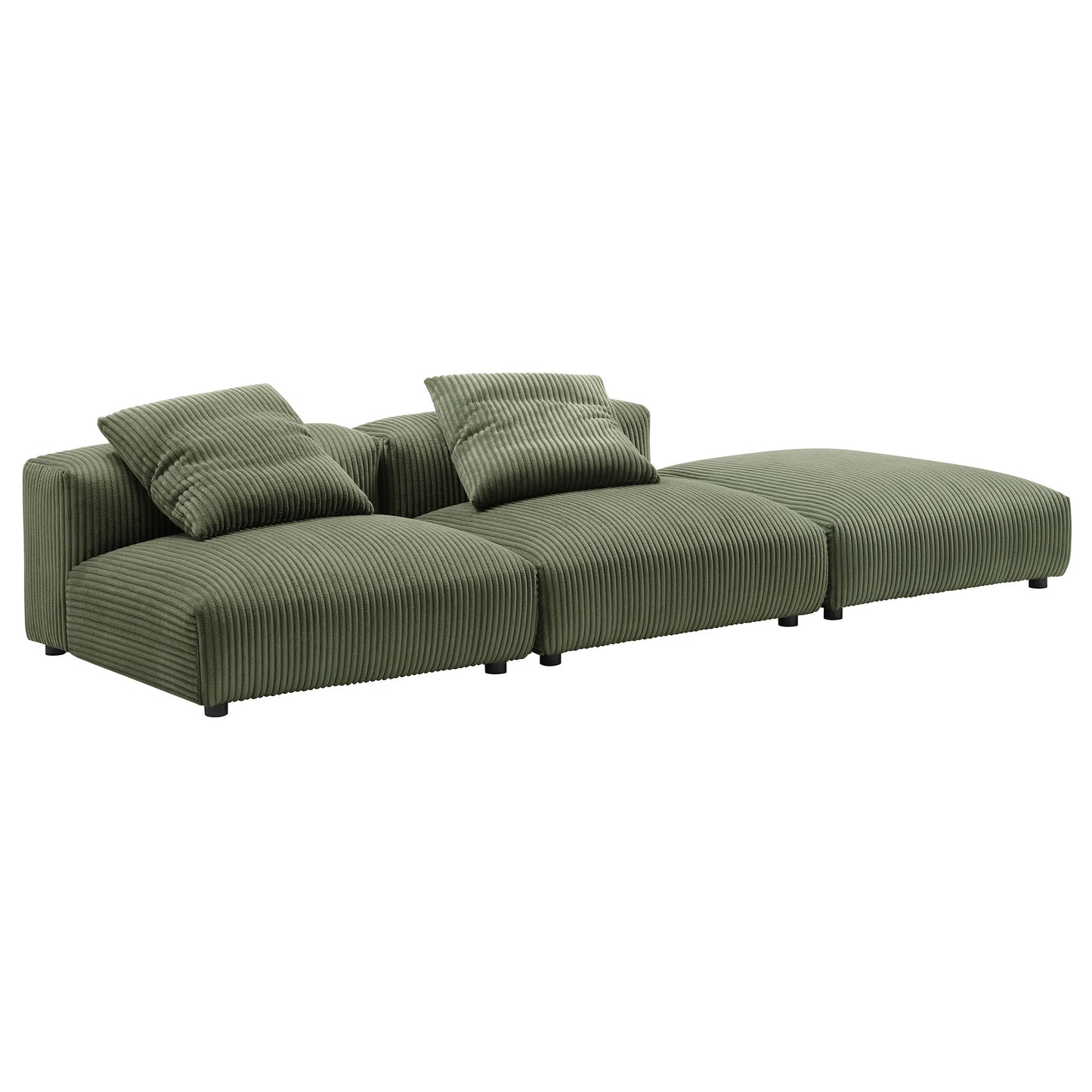 Solace 3-Piece Modular Upholstered Sectional Sofa