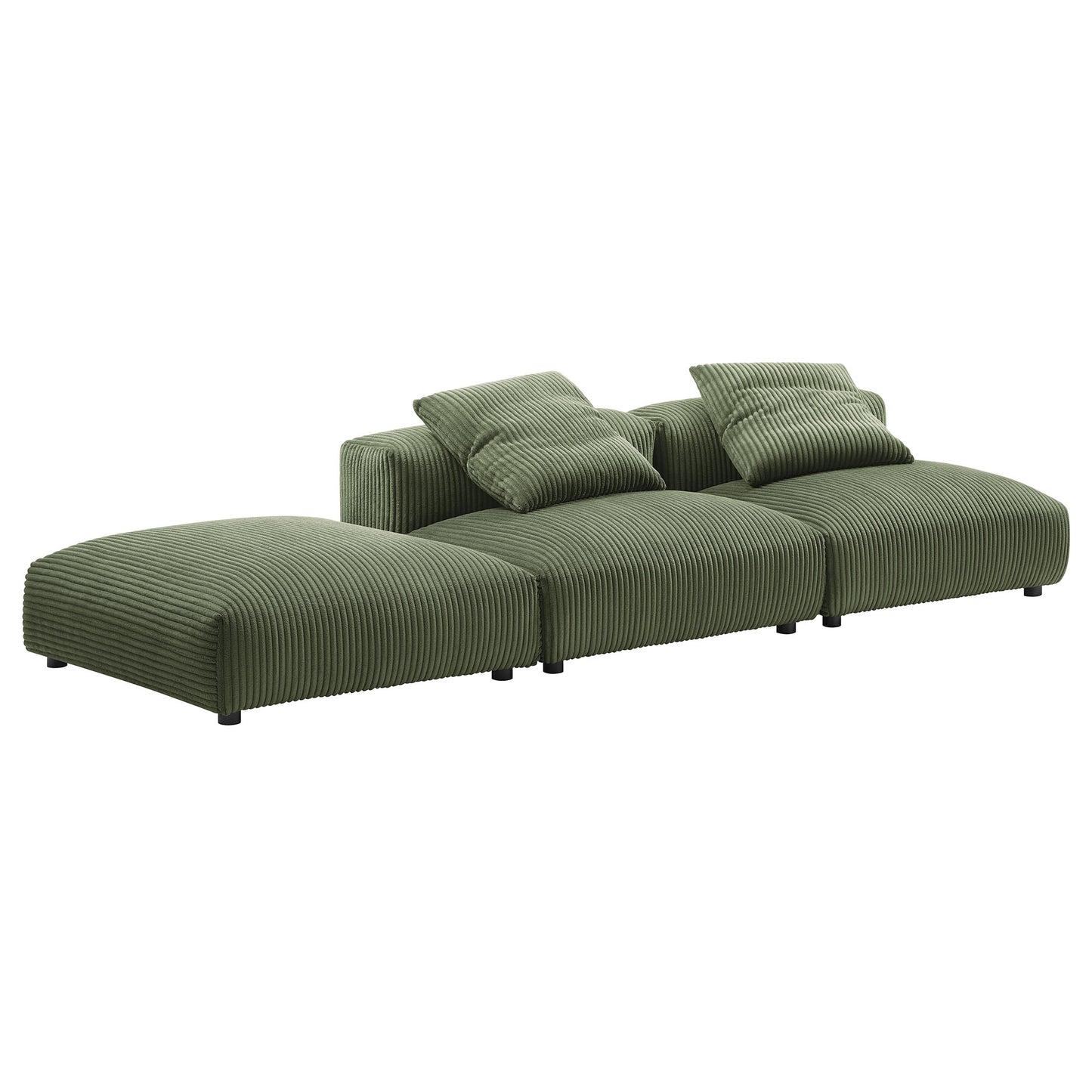Solace 3-Piece Modular Upholstered Sectional Sofa
