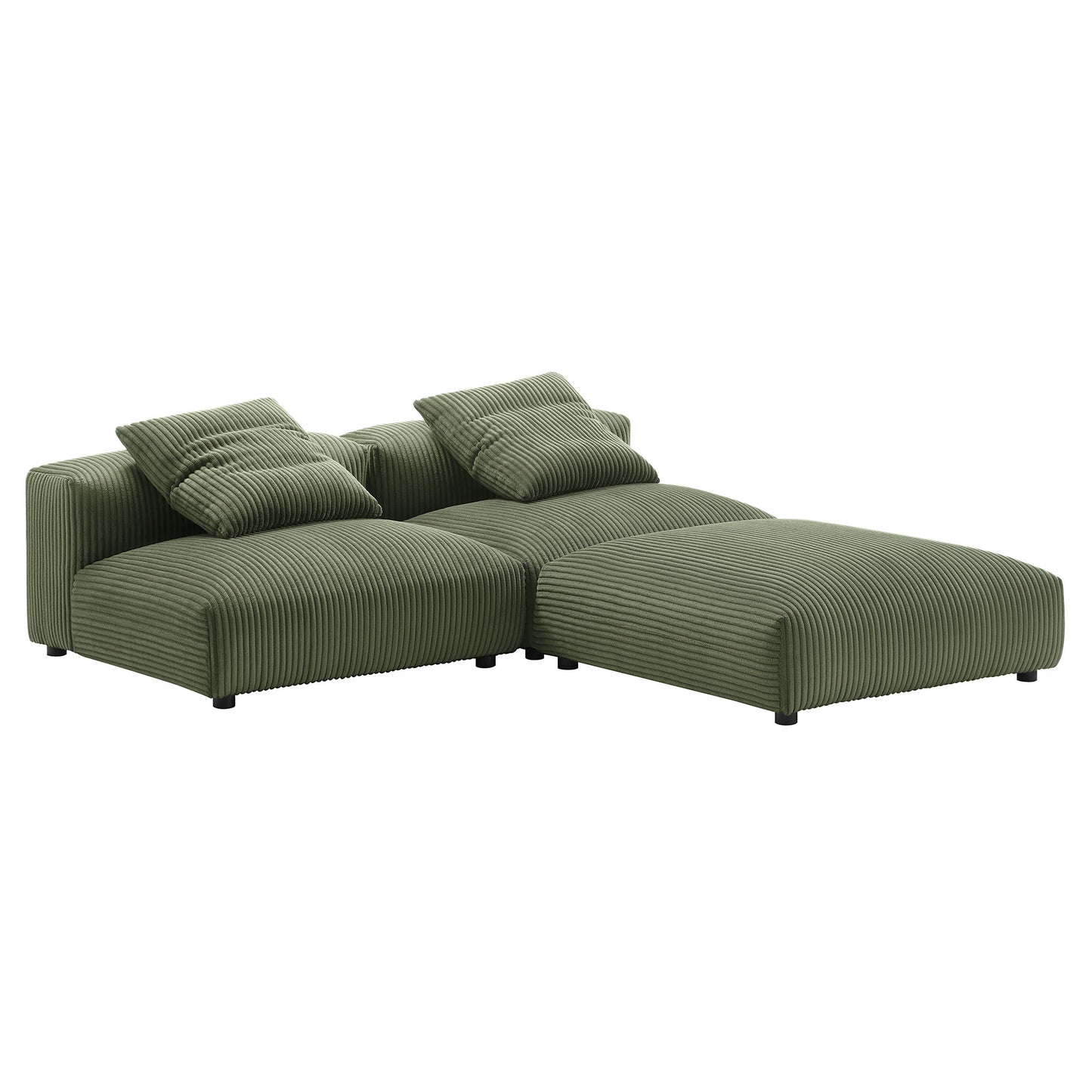 Solace 3-Piece Modular Upholstered Sectional Sofa