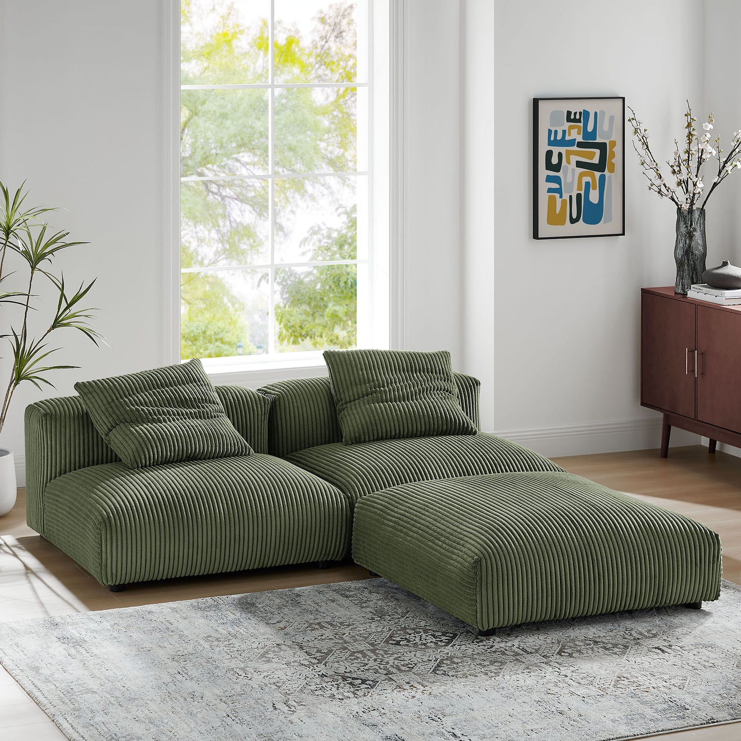 Solace 3-Piece Modular Upholstered Sectional Sofa