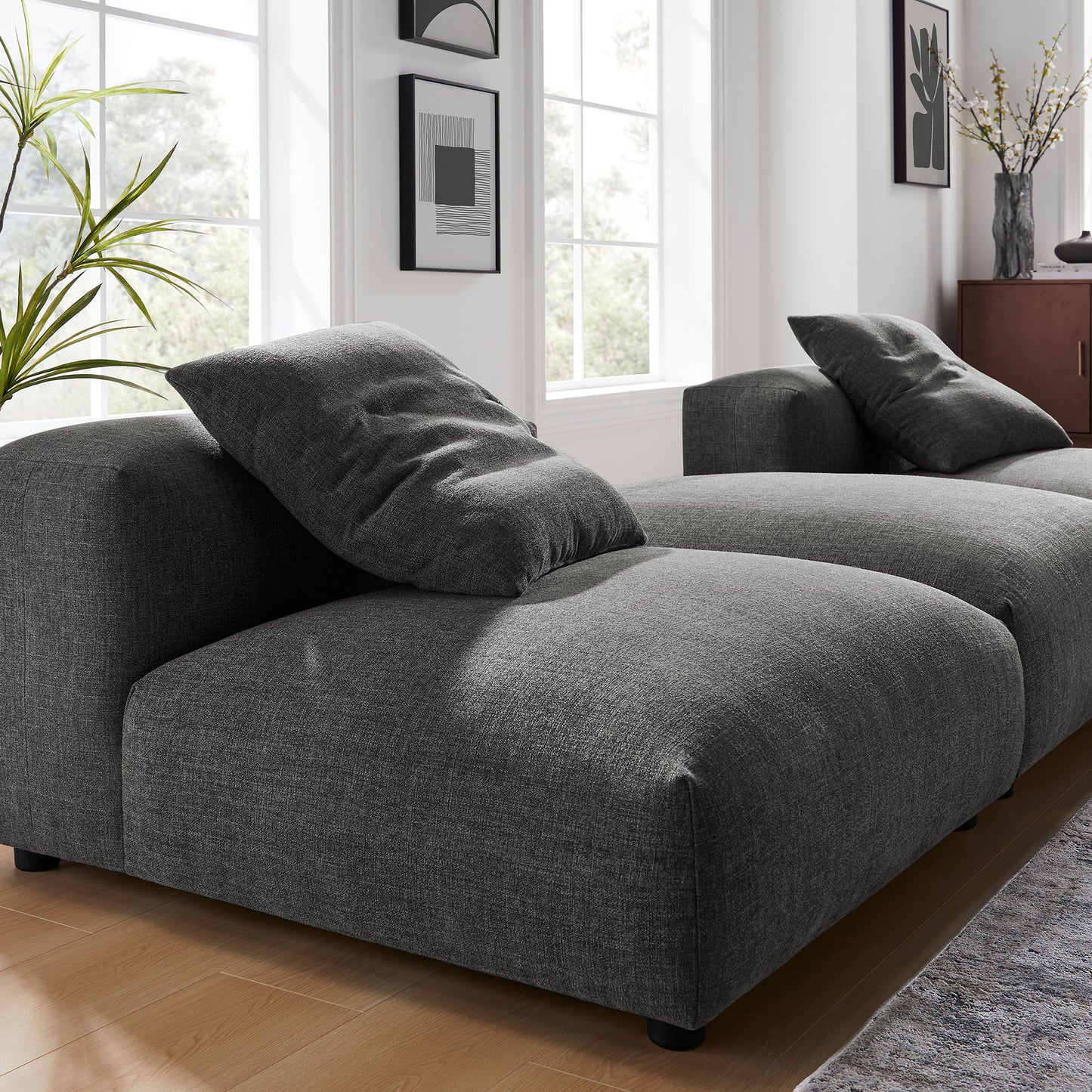 Solace 3-Piece Modular Upholstered Sectional Sofa