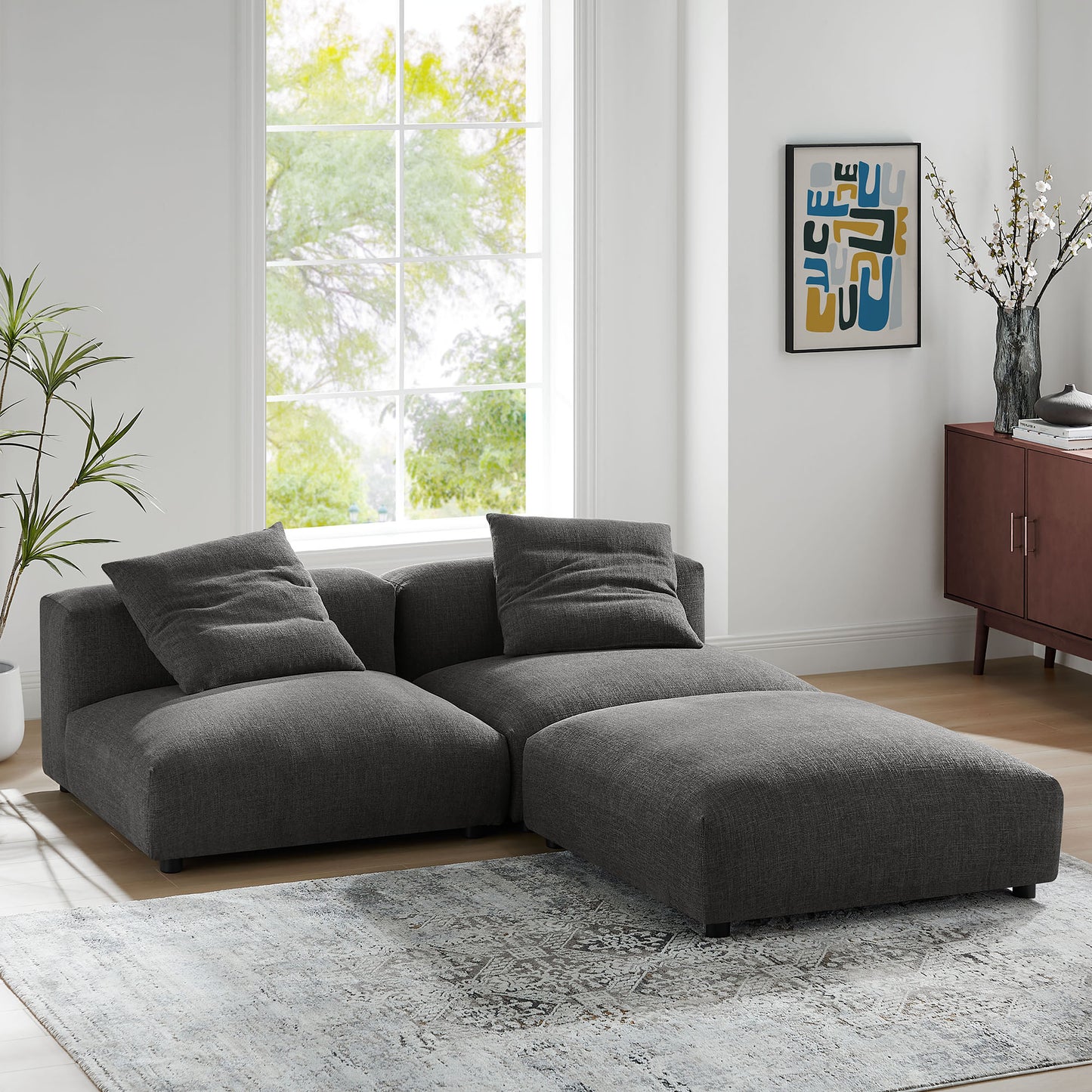 Solace 3-Piece Modular Upholstered Sectional Sofa