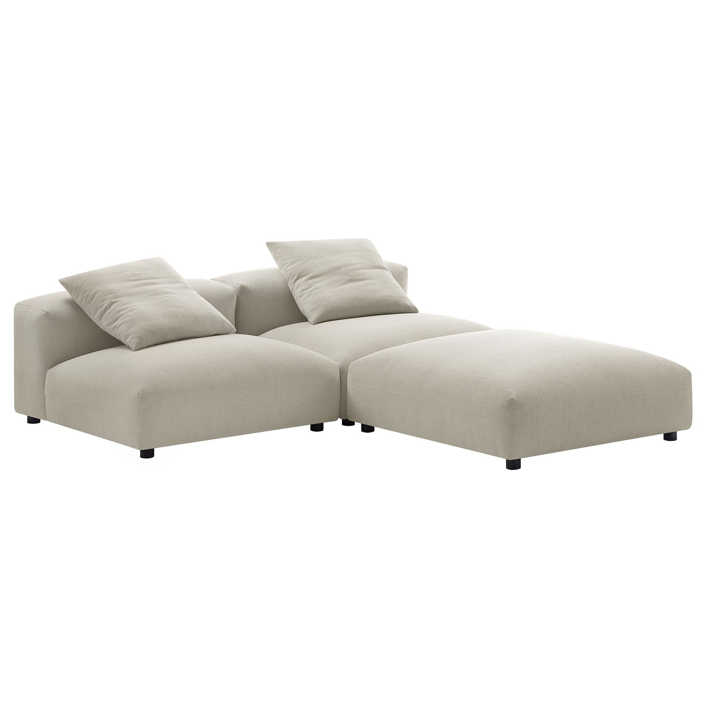 Solace 3-Piece Modular Upholstered Sectional Sofa
