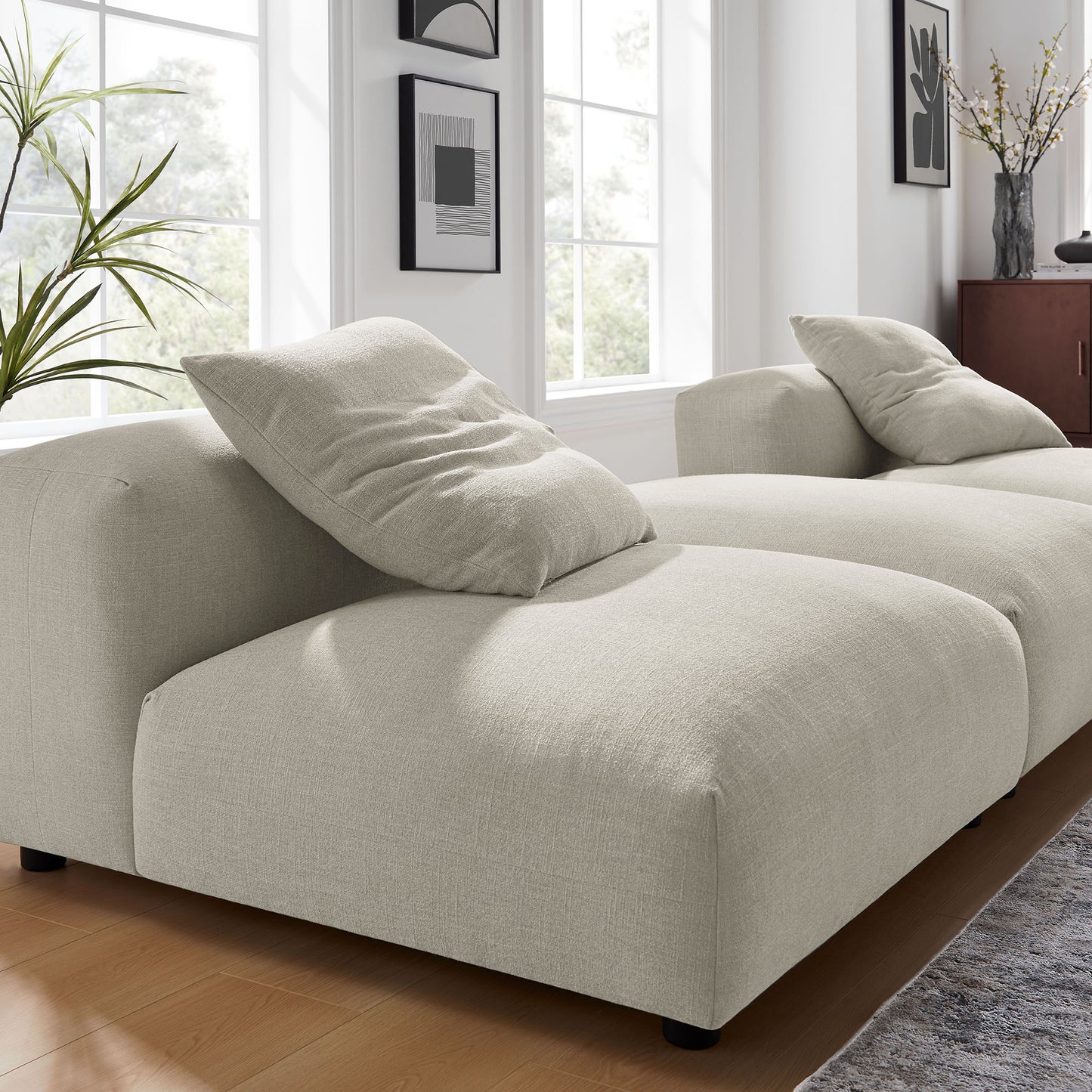Solace 3-Piece Modular Upholstered Sectional Sofa