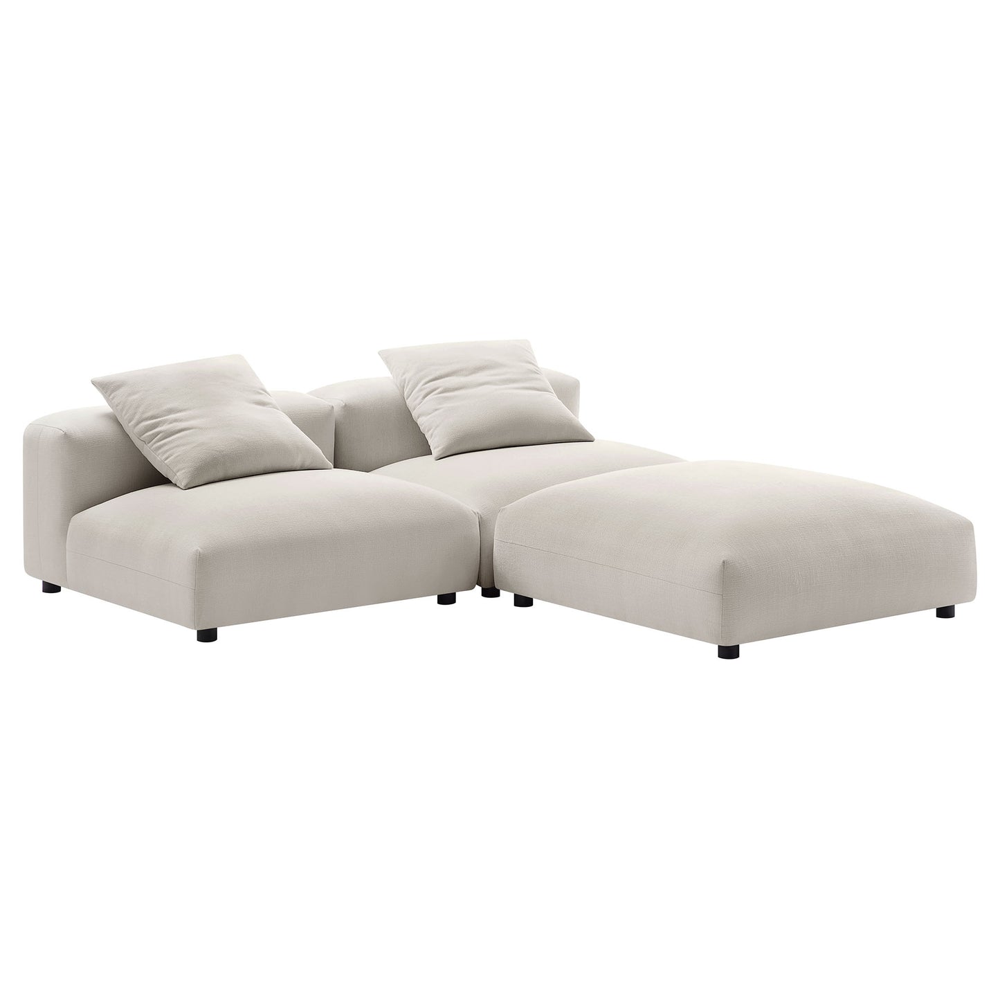 Solace 3-Piece Modular Upholstered Sectional Sofa