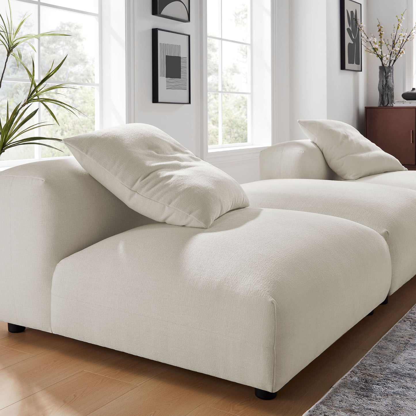Solace 3-Piece Modular Upholstered Sectional Sofa