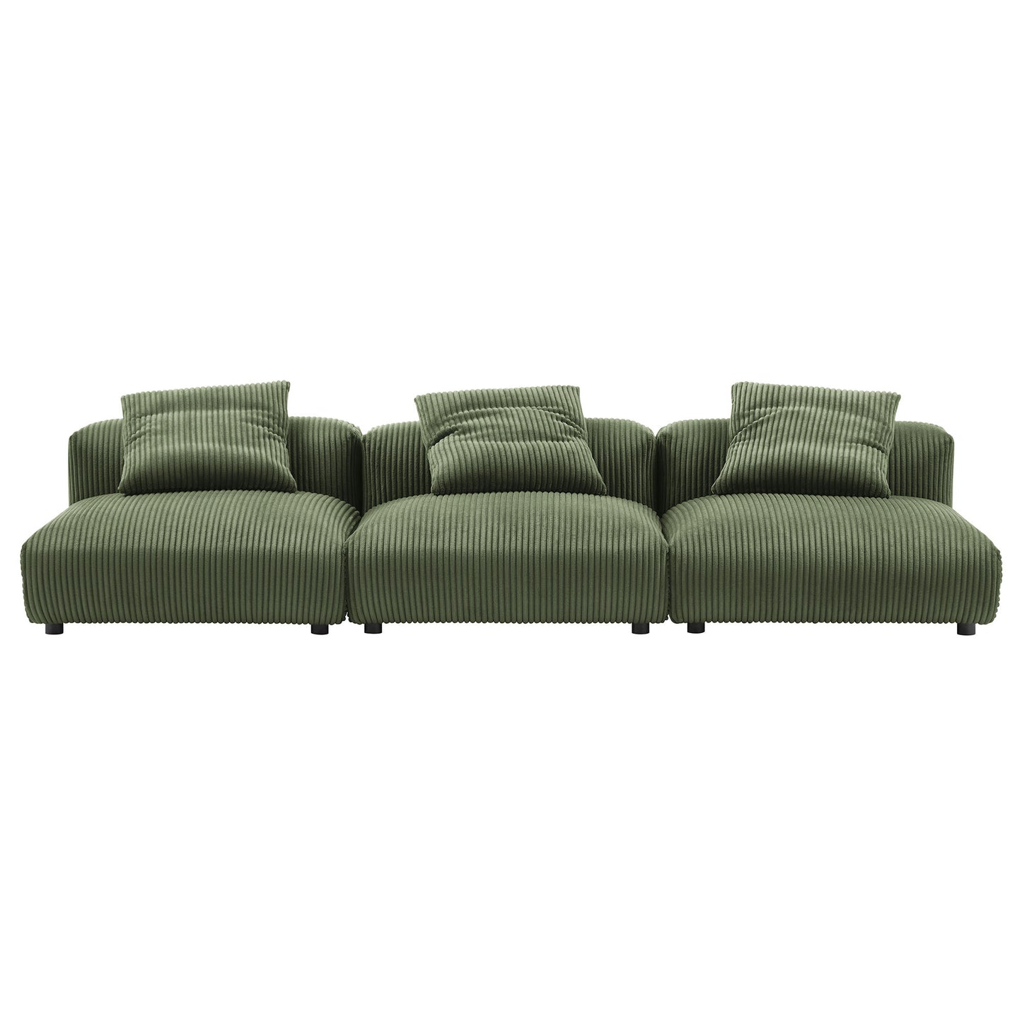 Solace 3-Piece Modular Corduroy Upholstered Sofa by Modway