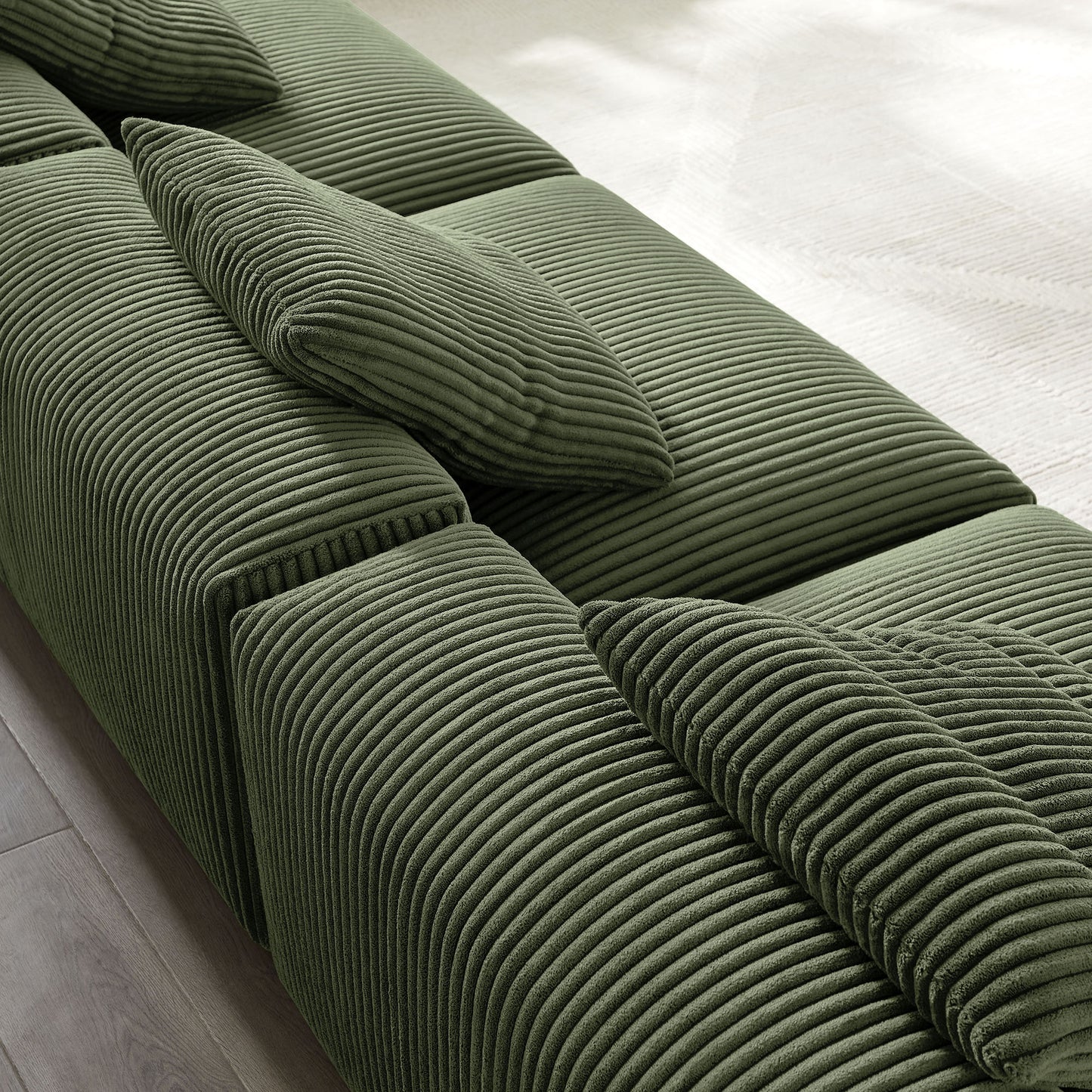 Solace 3-Piece Modular Corduroy Upholstered Sofa by Modway