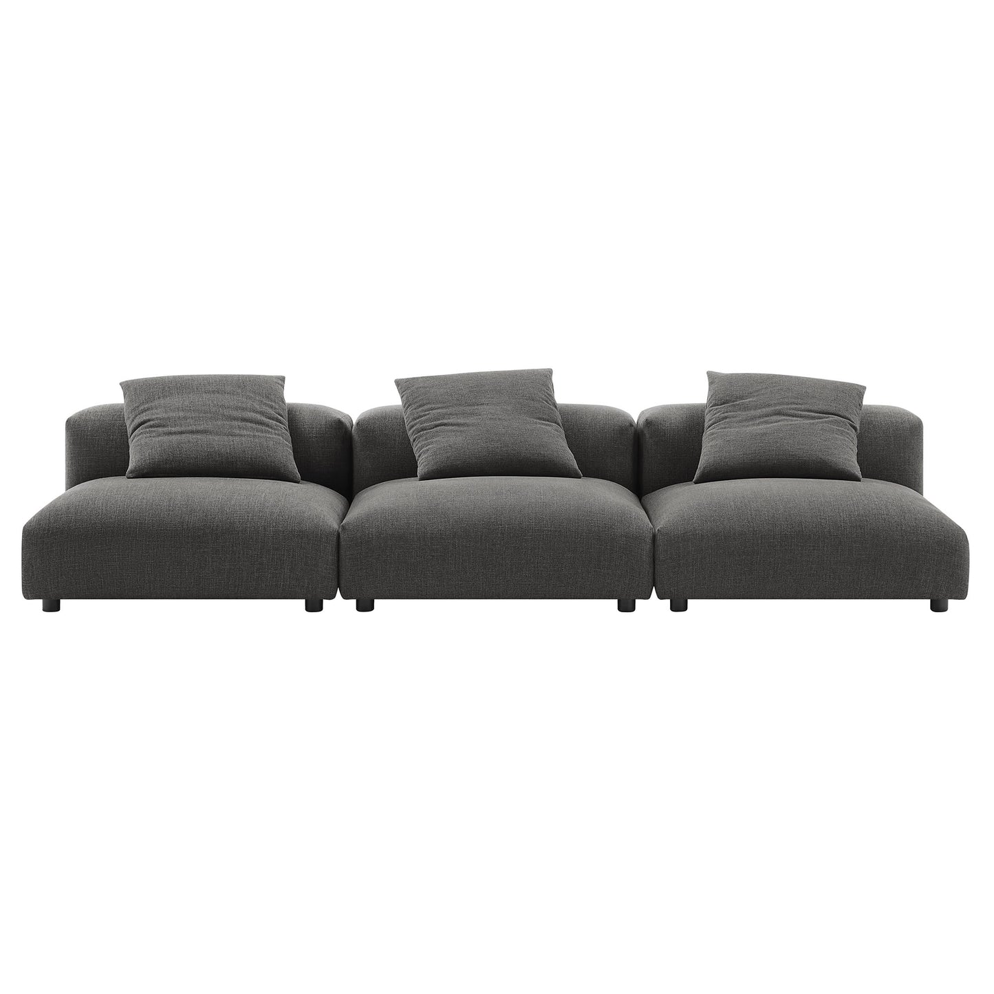 Solace 3-Piece Modular Upholstered Fabric Sofa by Modway