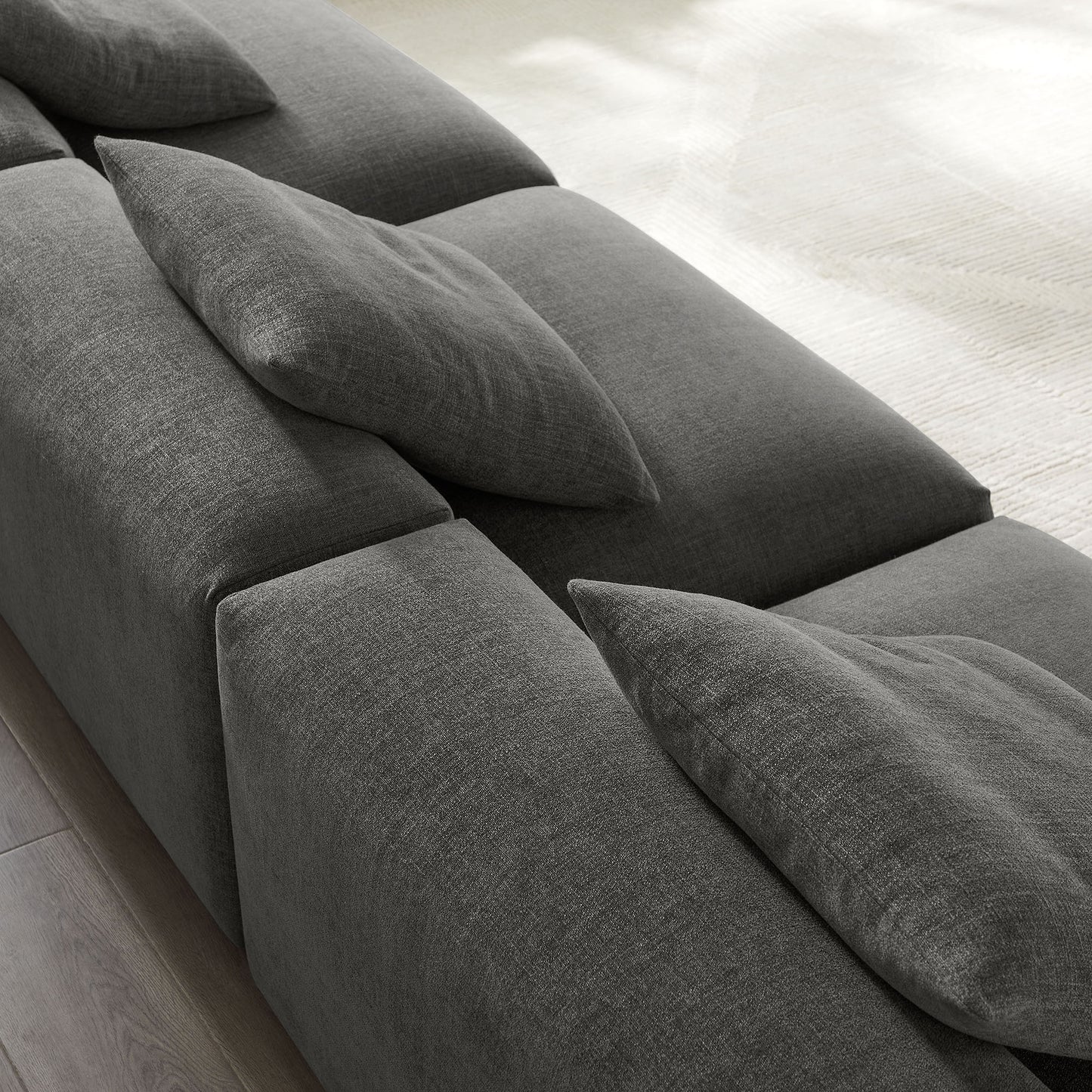 Solace 3-Piece Modular Upholstered Fabric Sofa by Modway