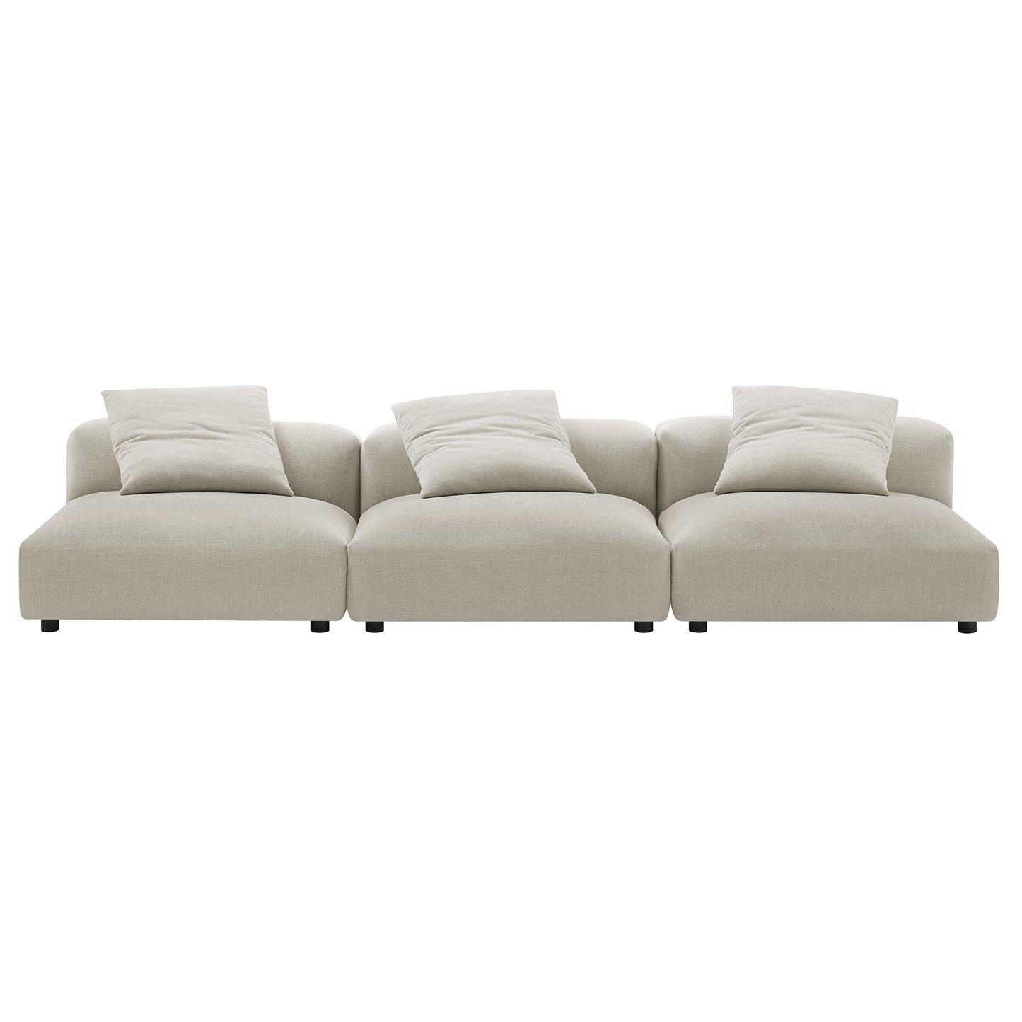 Solace 3-Piece Modular Upholstered Fabric Sofa by Modway
