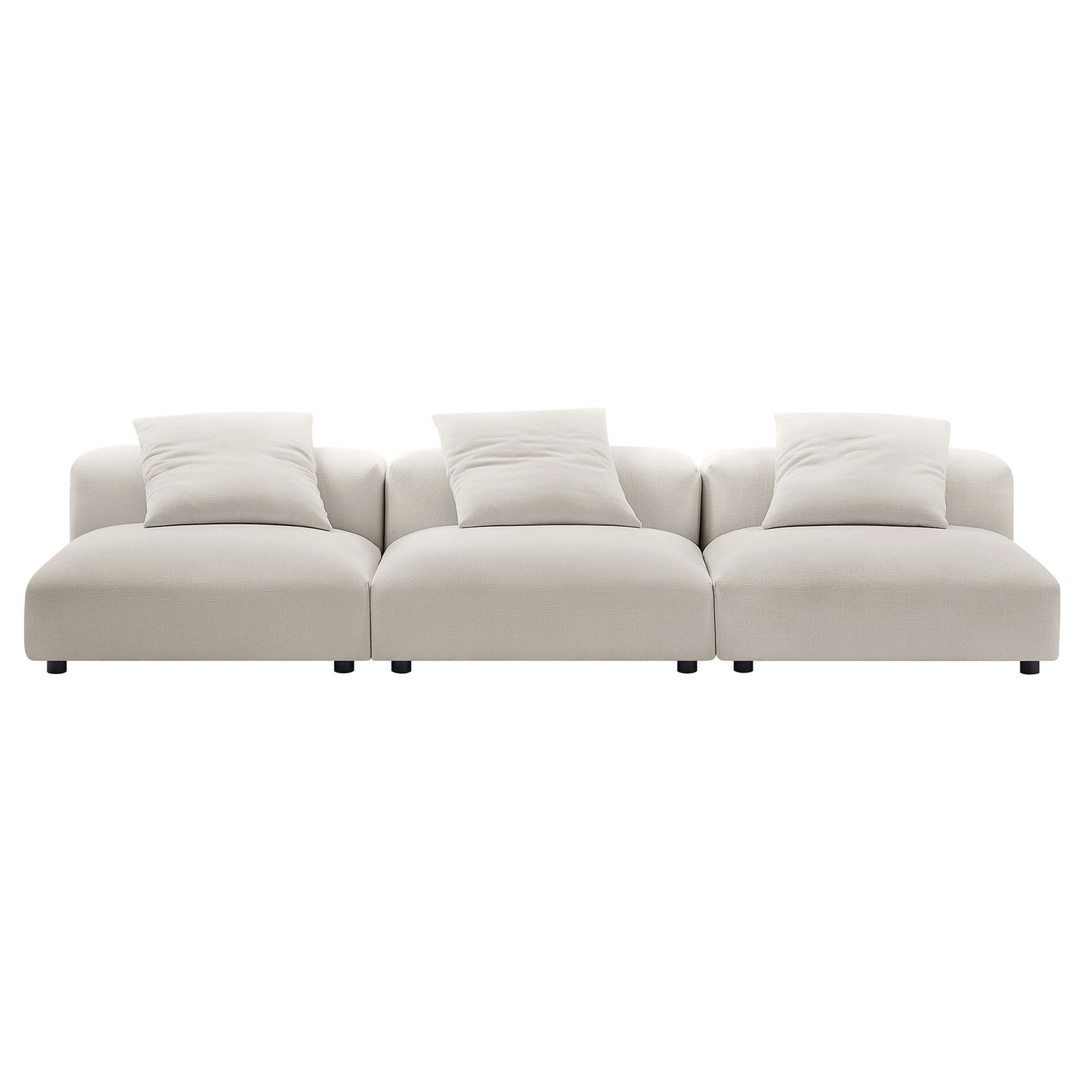 Solace 3-Piece Modular Upholstered Fabric Sofa by Modway