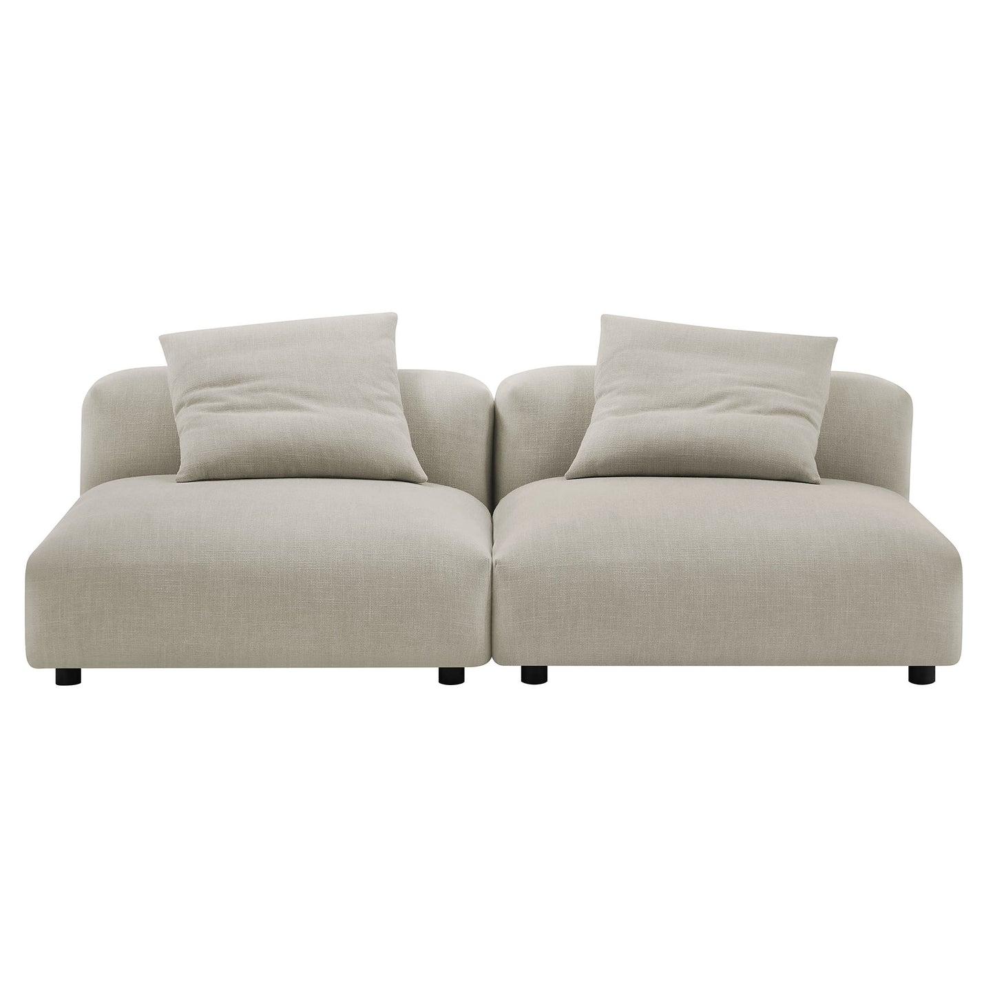 Solace 2-Piece Modular Upholstered Fabric Sofa by Modway