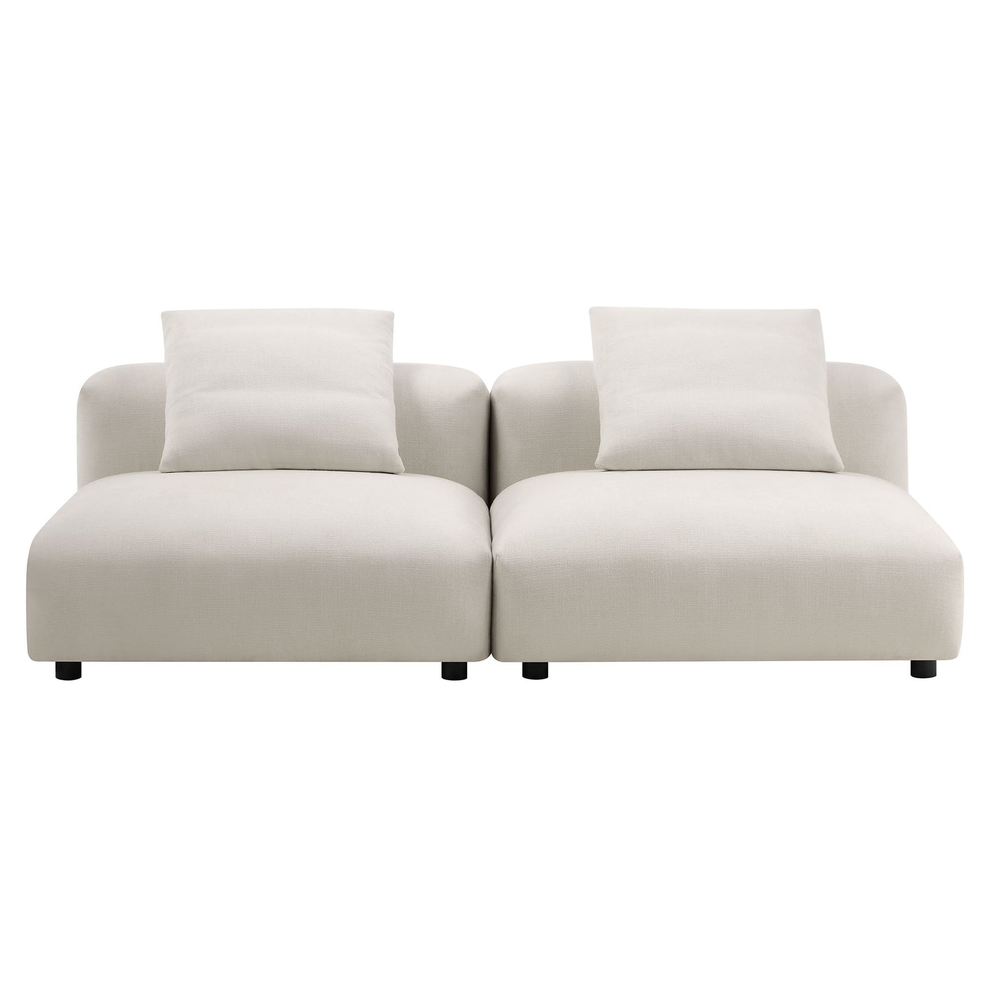 Solace 2-Piece Modular Upholstered Fabric Sofa by Modway