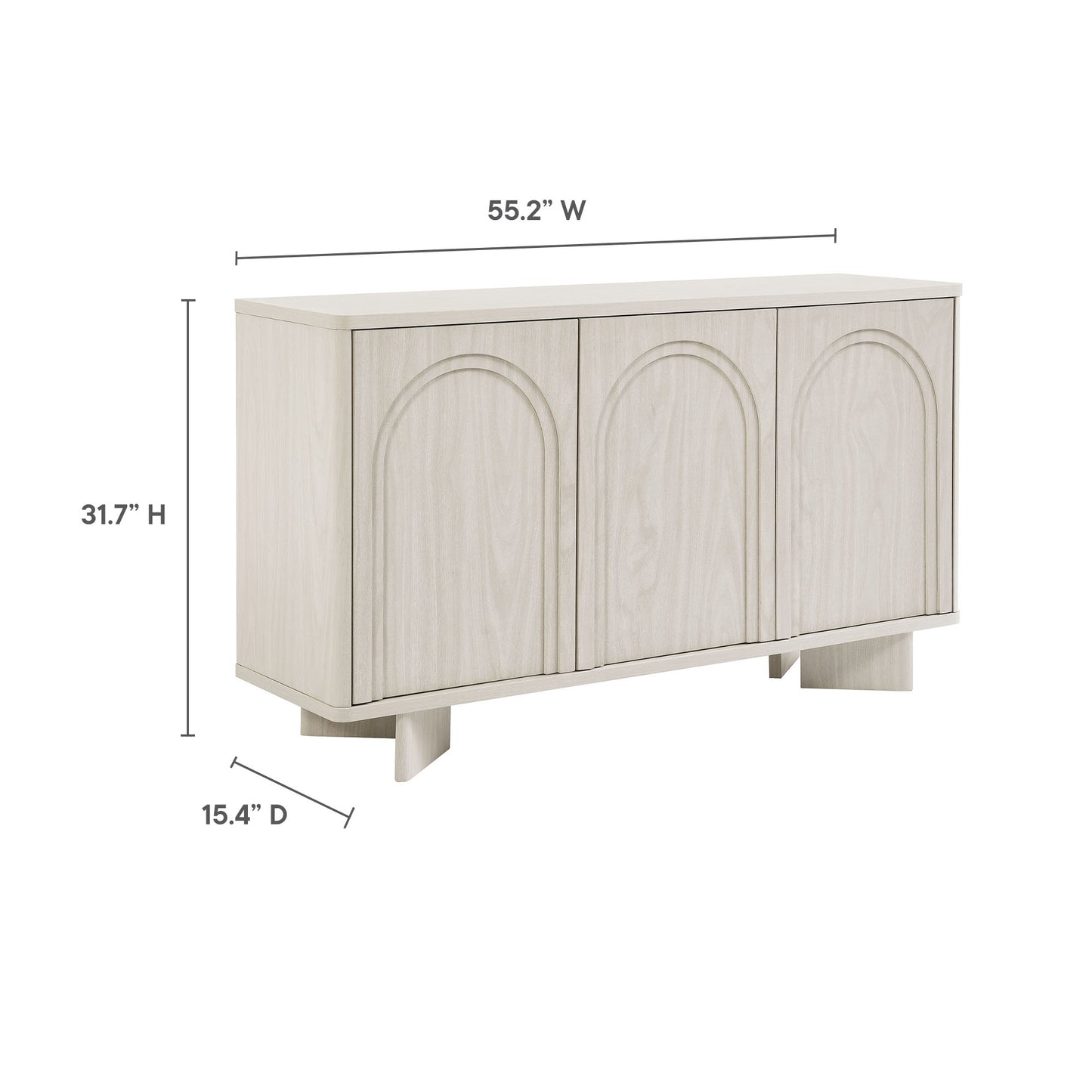 Flux Arched 3-Door Sideboard by Modway EEI-7039-WWA
