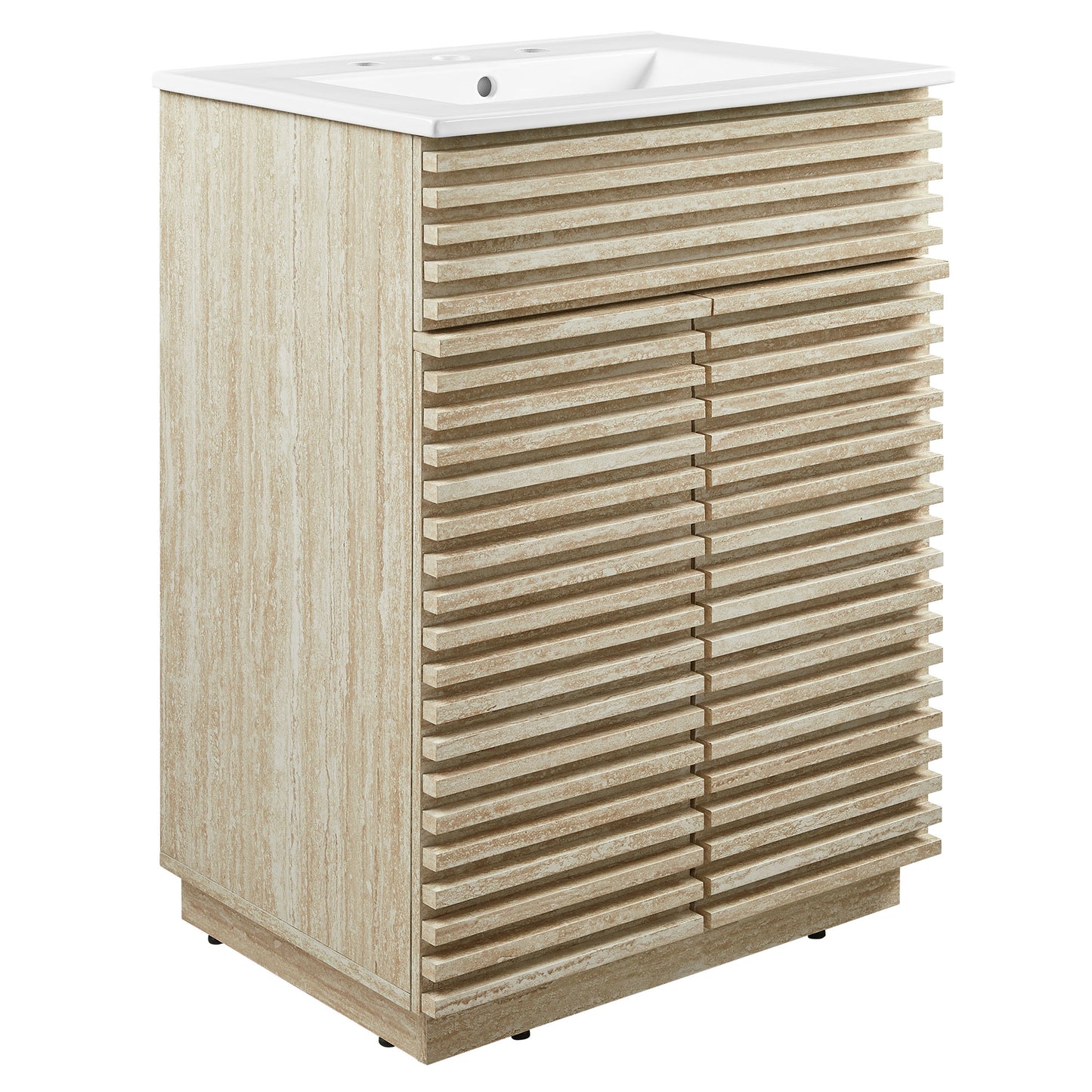 Render Faux Travertine Bathroom Vanity with Sink