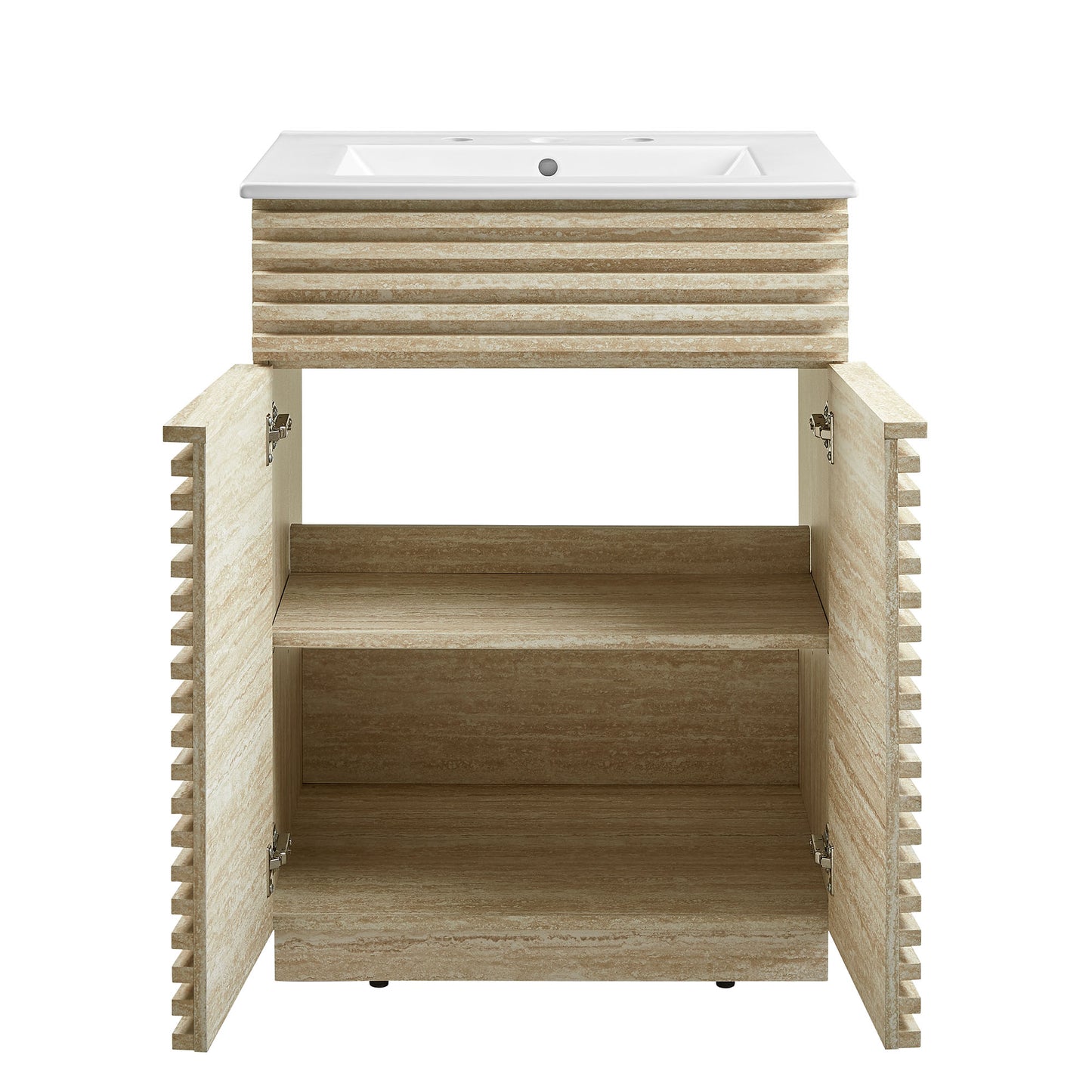 Render Faux Travertine Bathroom Vanity with Sink