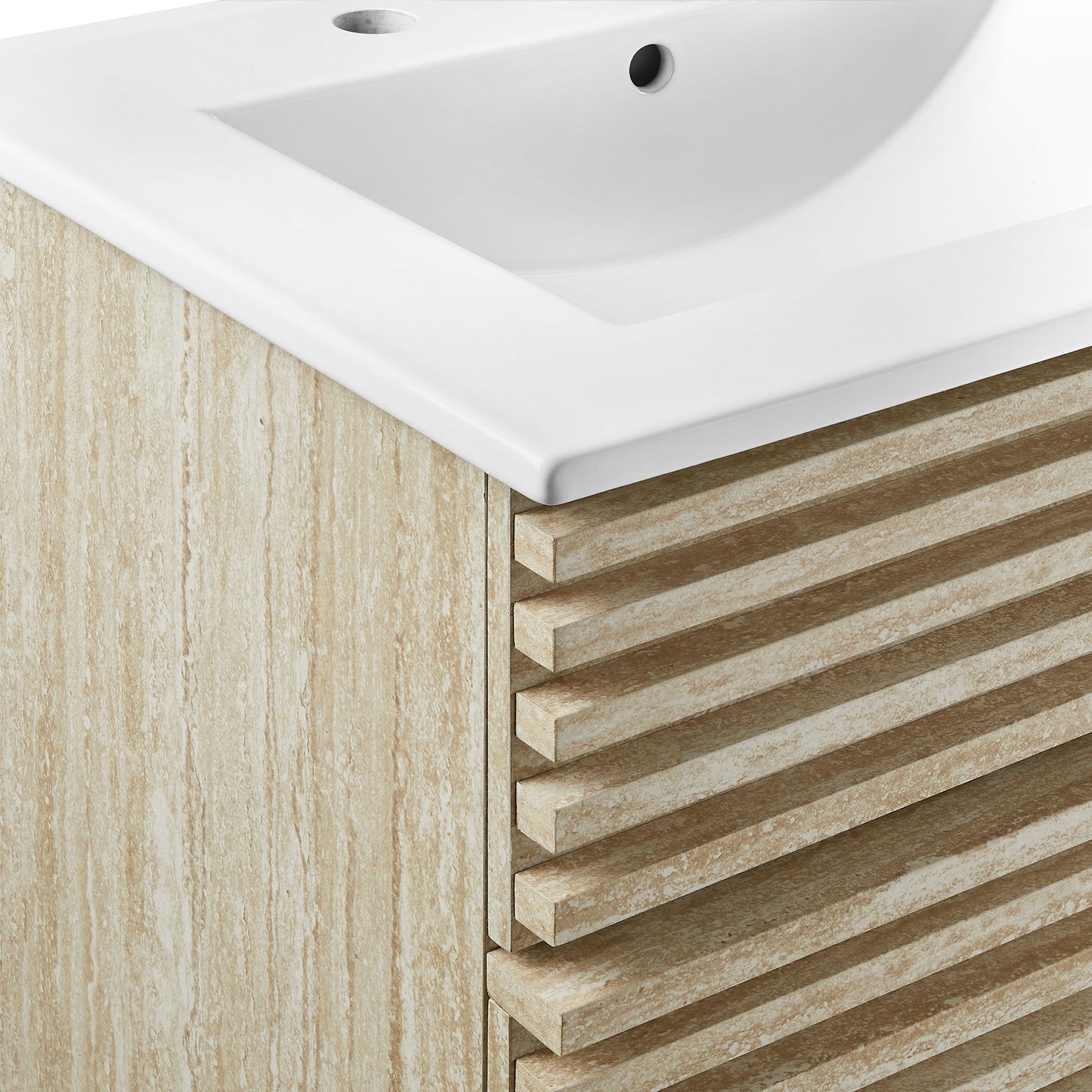 Render Faux Travertine Bathroom Vanity with Sink