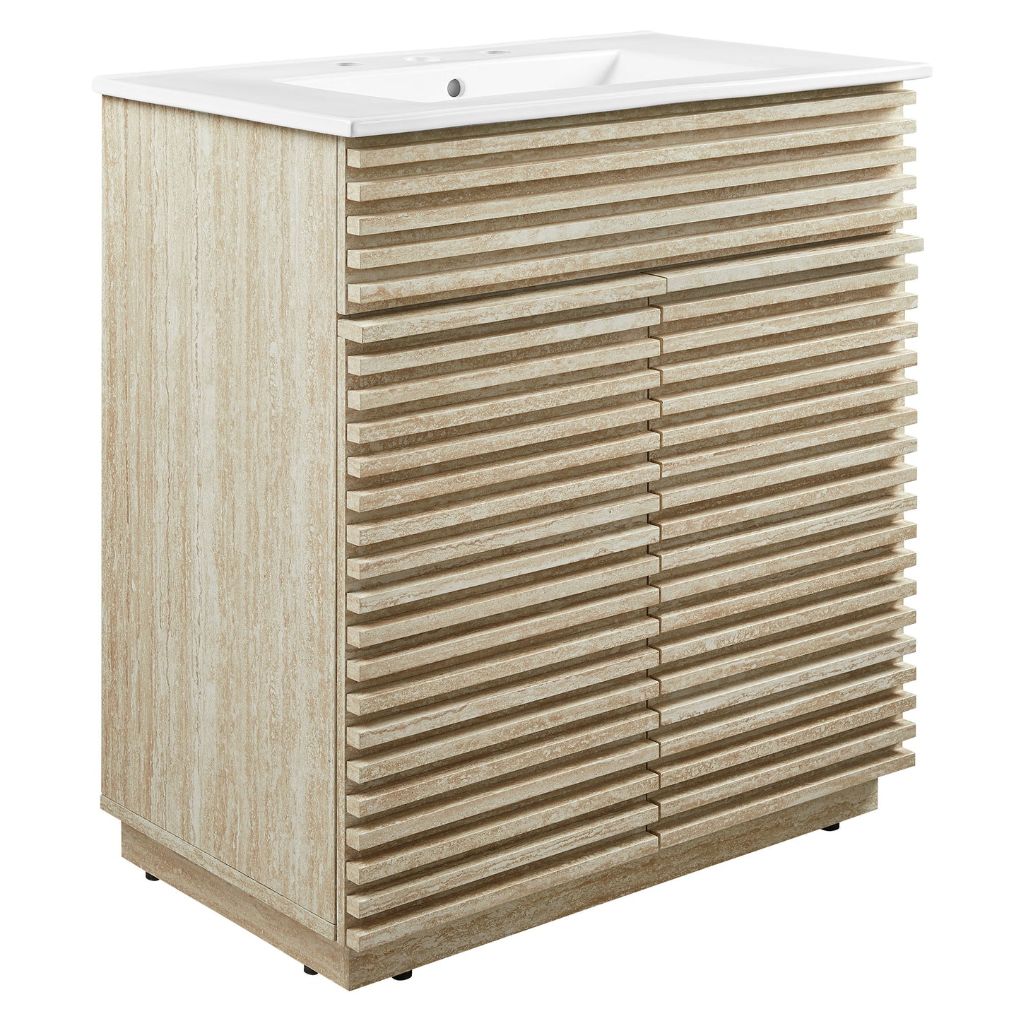 Render Faux Travertine Bathroom Vanity with Sink