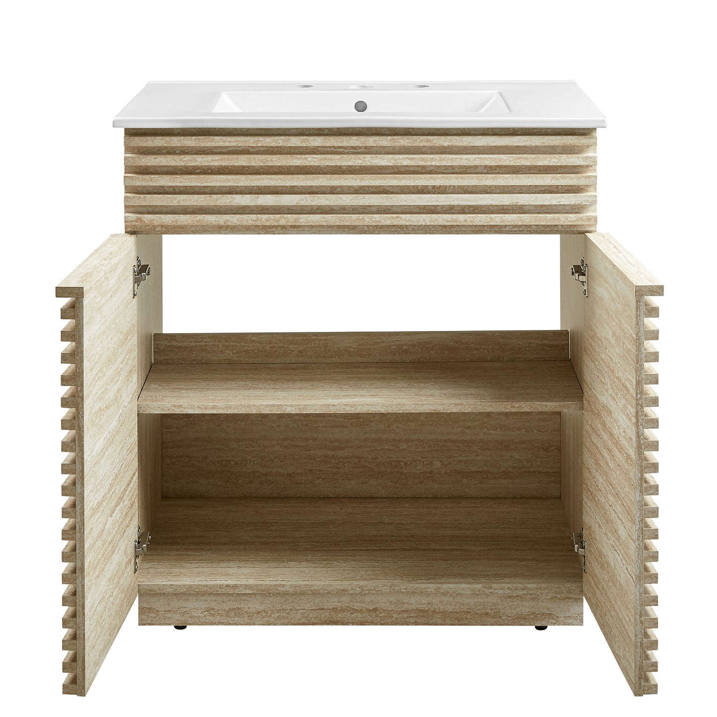 Render Faux Travertine Bathroom Vanity with Sink