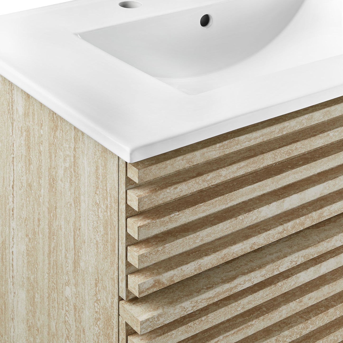 Render Faux Travertine Bathroom Vanity with Sink