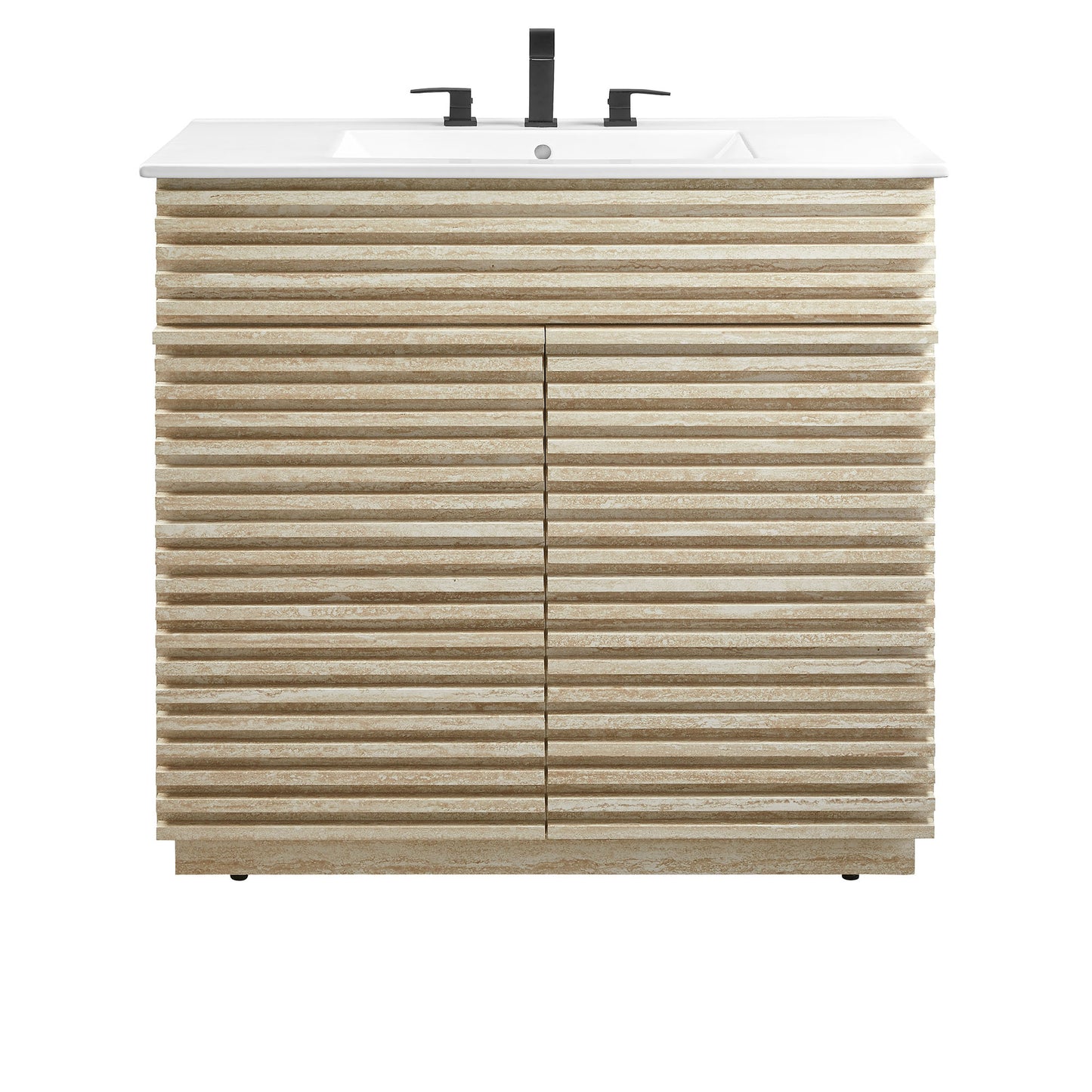 Render Faux Travertine Bathroom Vanity with Sink