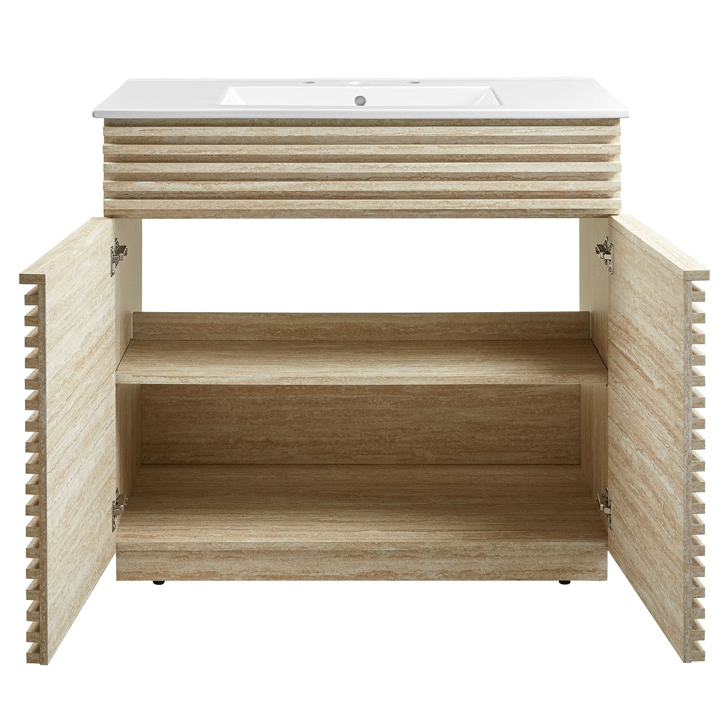 Render Faux Travertine Bathroom Vanity with Sink