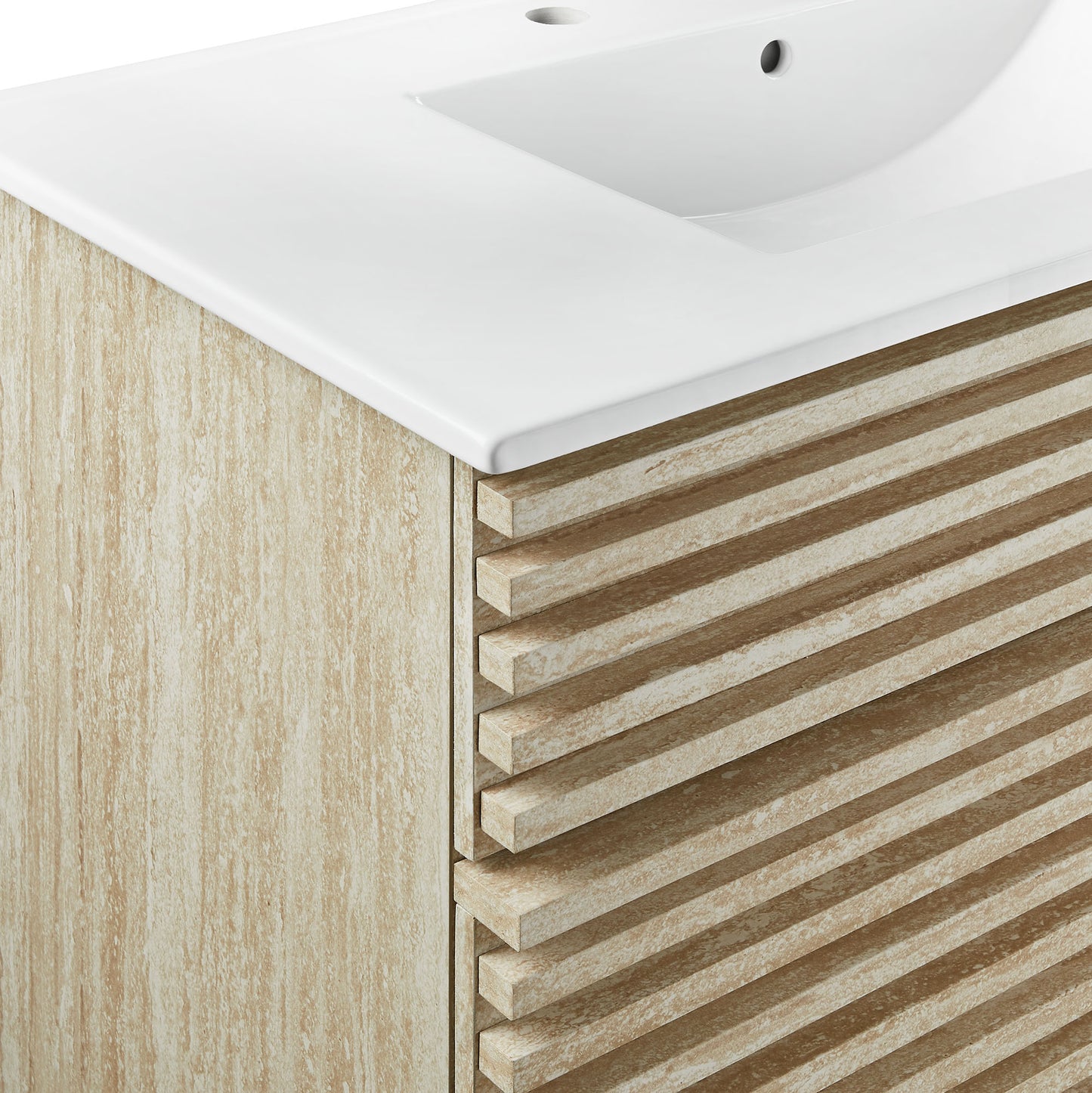 Render Faux Travertine Bathroom Vanity with Sink